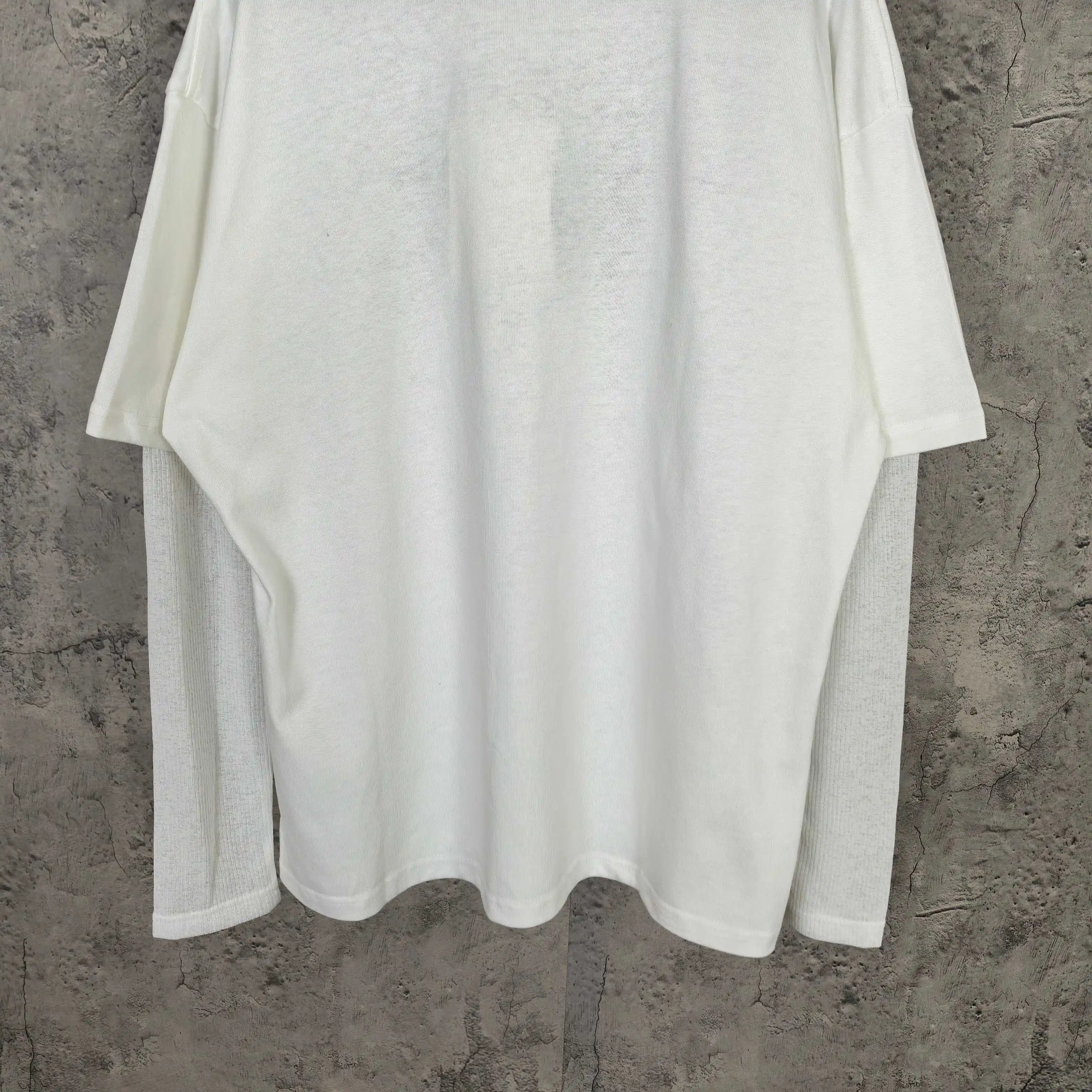 Layered Mesh Long-Sleeve Embroidered T-Shirt D15524555 — view 11