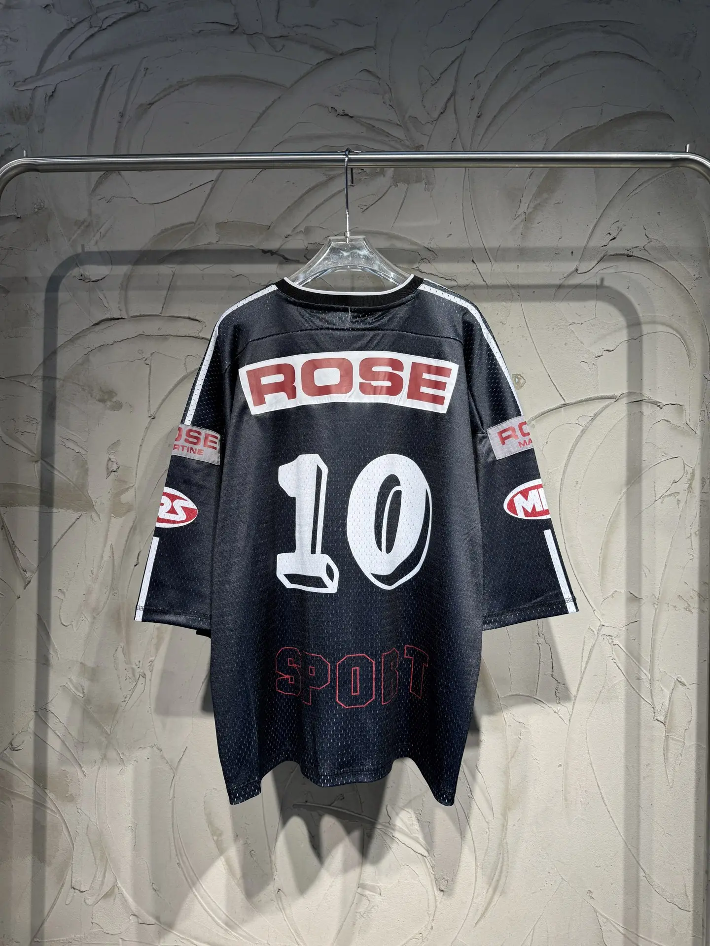 Oversized Graphic Mesh Football Jersey D15524335 — view 2