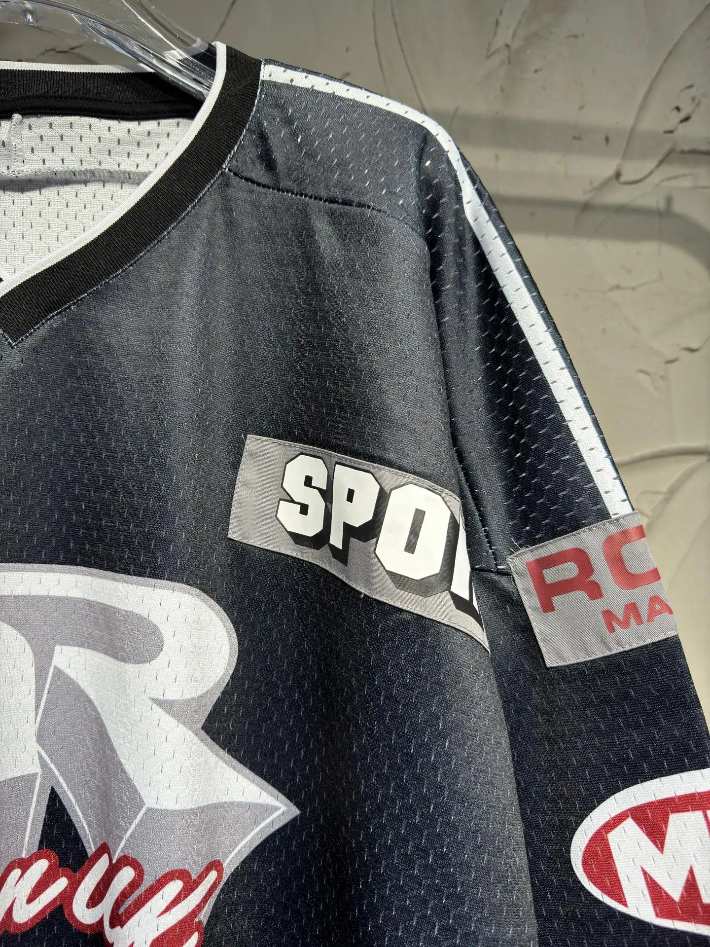 Oversized Graphic Mesh Football Jersey D15524335 — view 4