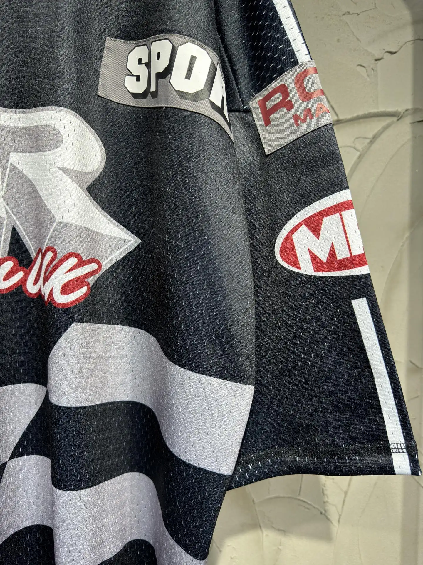 Oversized Graphic Mesh Football Jersey D15524335 — view 9