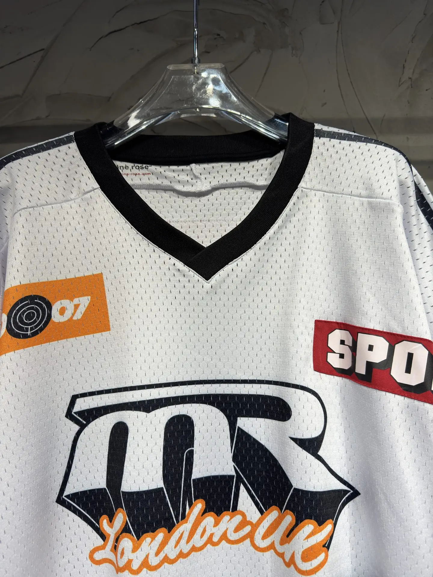 Oversized Striped Mesh Football Jersey D15524337 — view 5