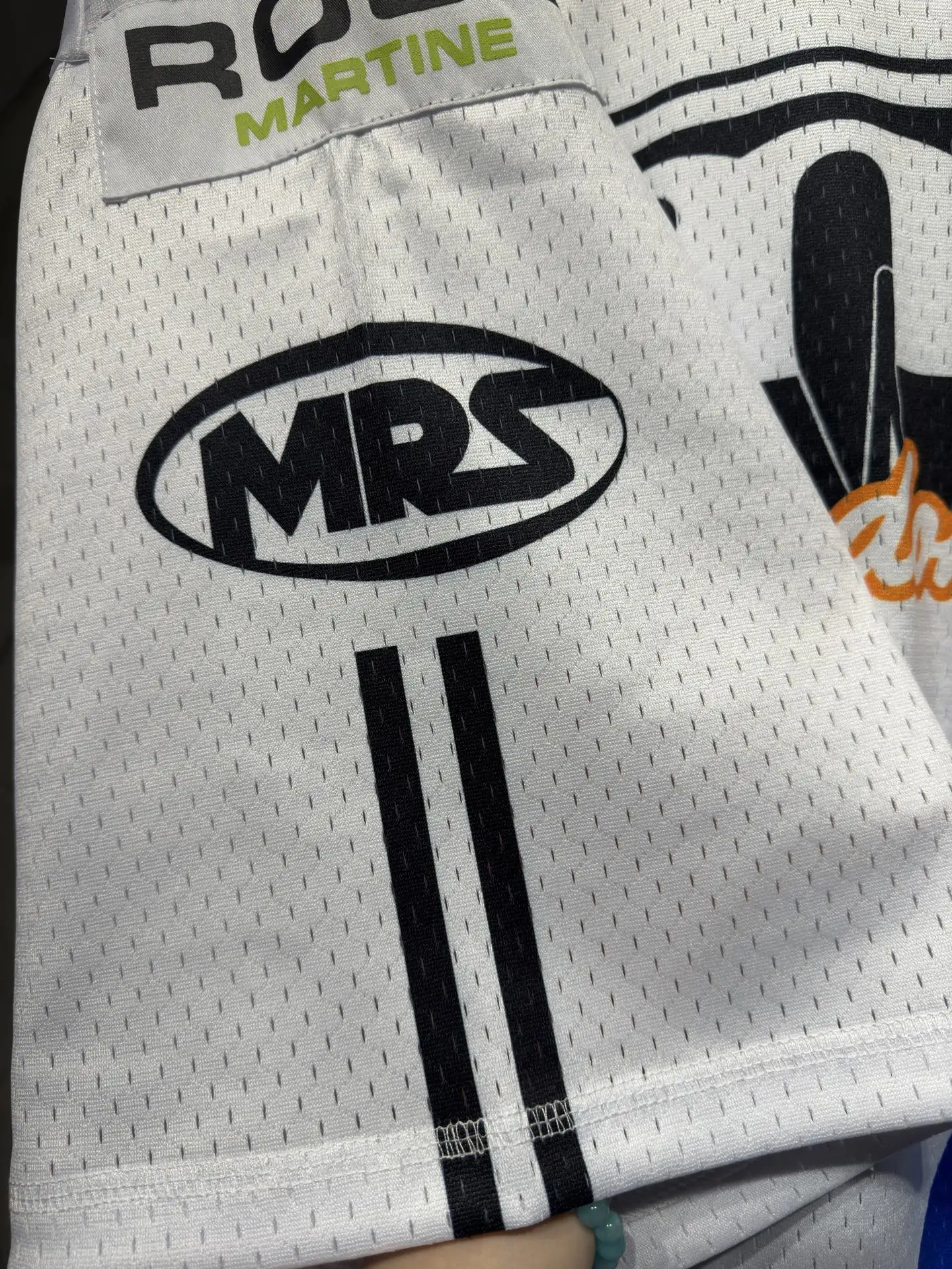 Oversized Striped Mesh Football Jersey D15524337 — view 12