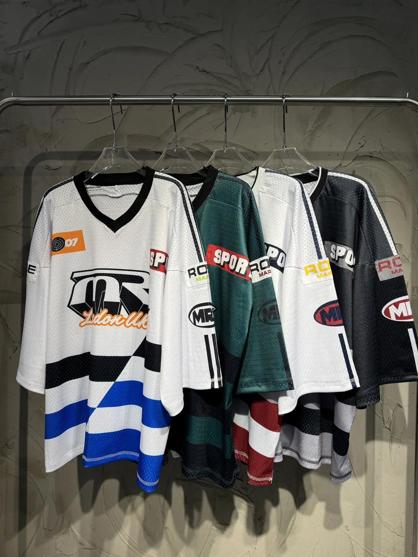 Oversized Striped Mesh Football Jersey D15524334 — view 24