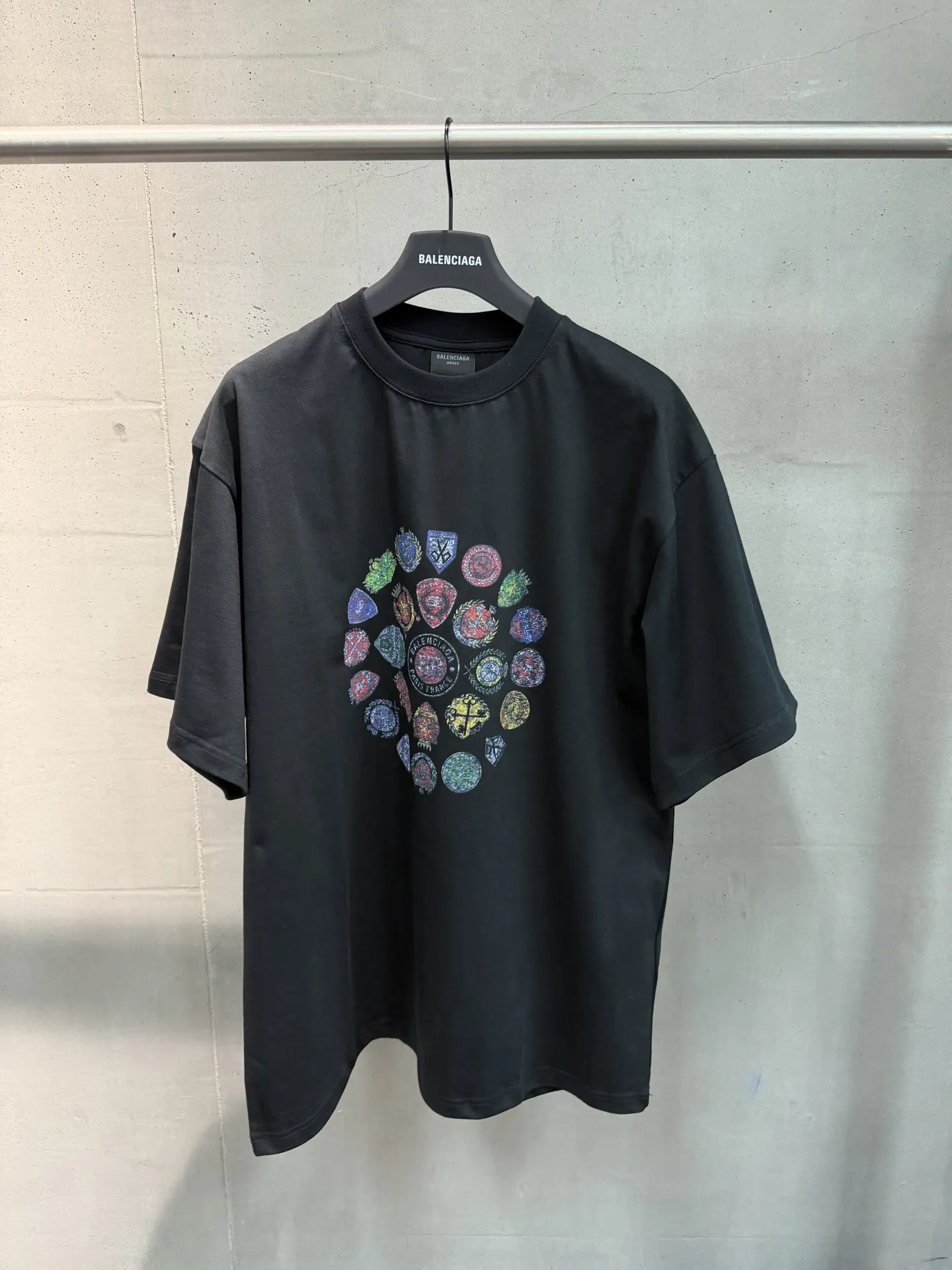 Crest Logo Graphic Oversized T-Shirt D15520025
