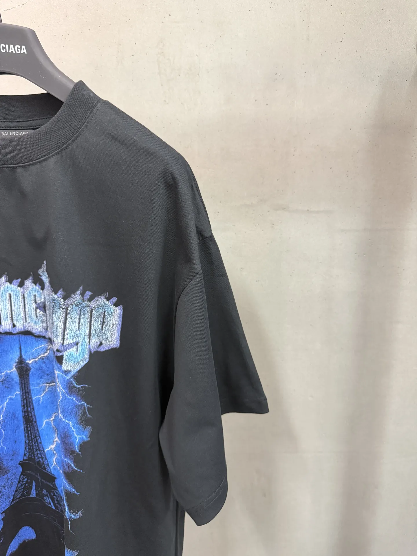 Eiffel Tower Lightning Graphic Oversized T-Shirt D15520056 — view 4