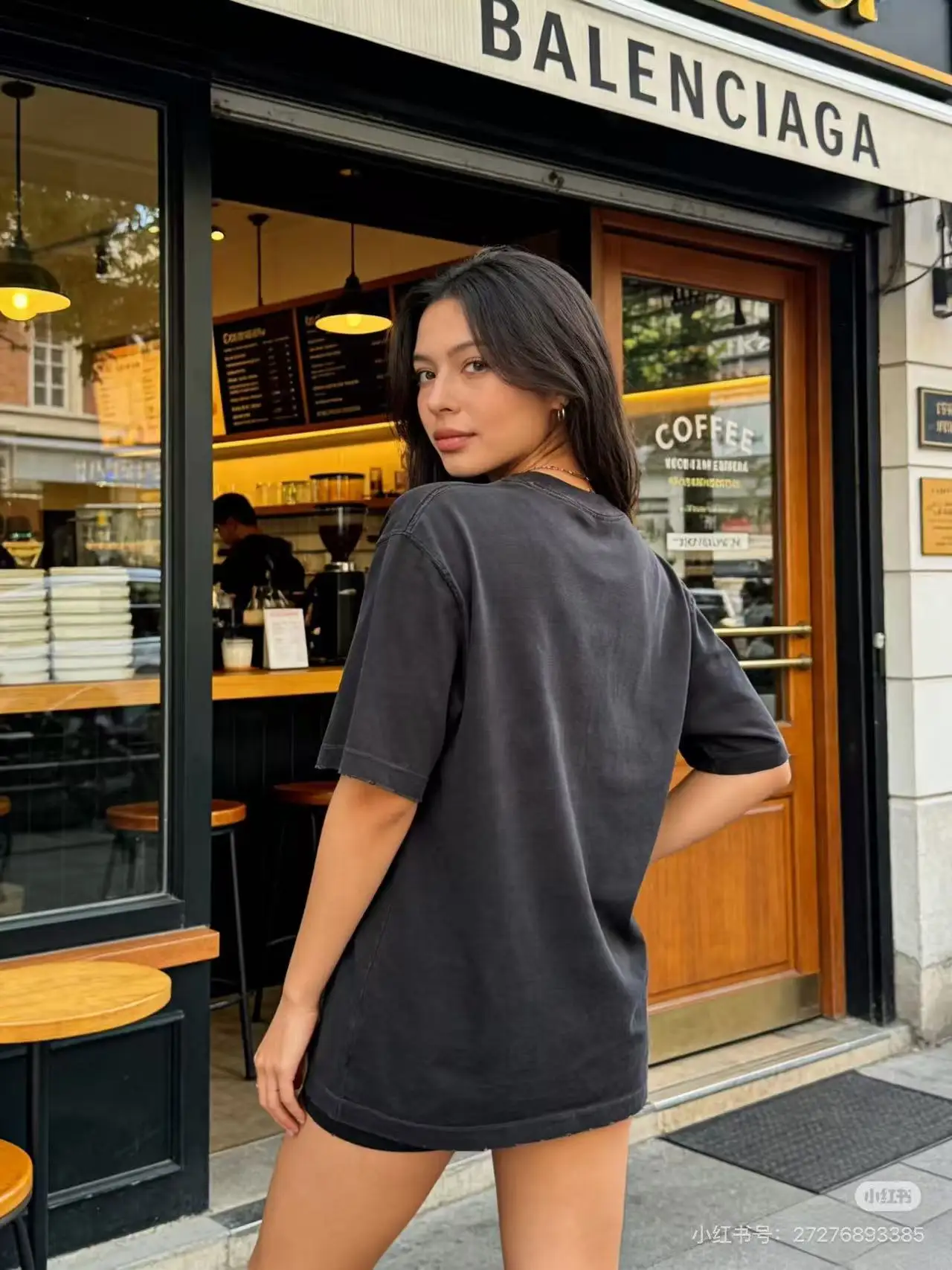 Washed Graphic Print Oversized T-Shirt D16020039 — view 6
