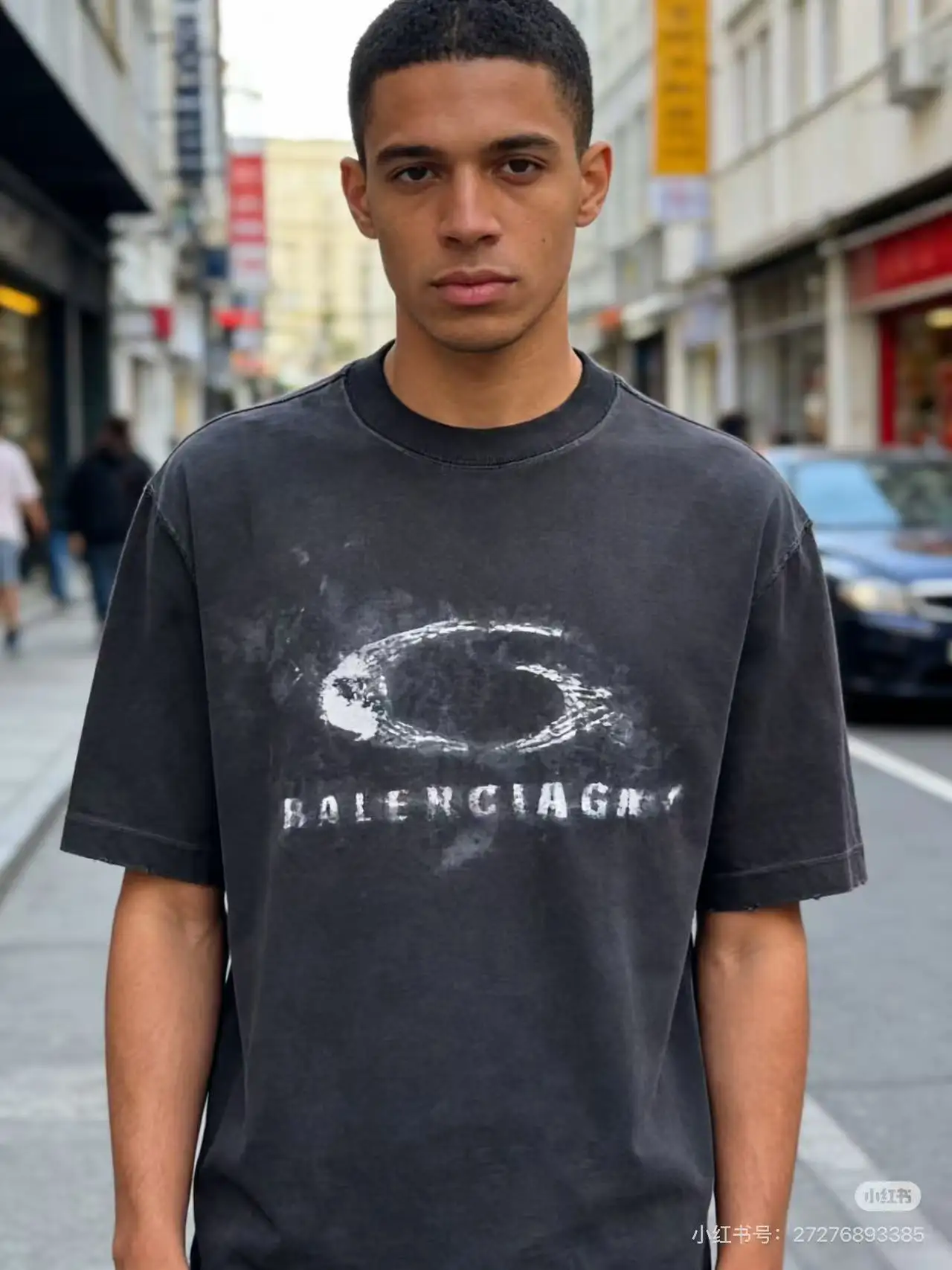 Washed Graphic Print Oversized T-Shirt D16020039 — view 8