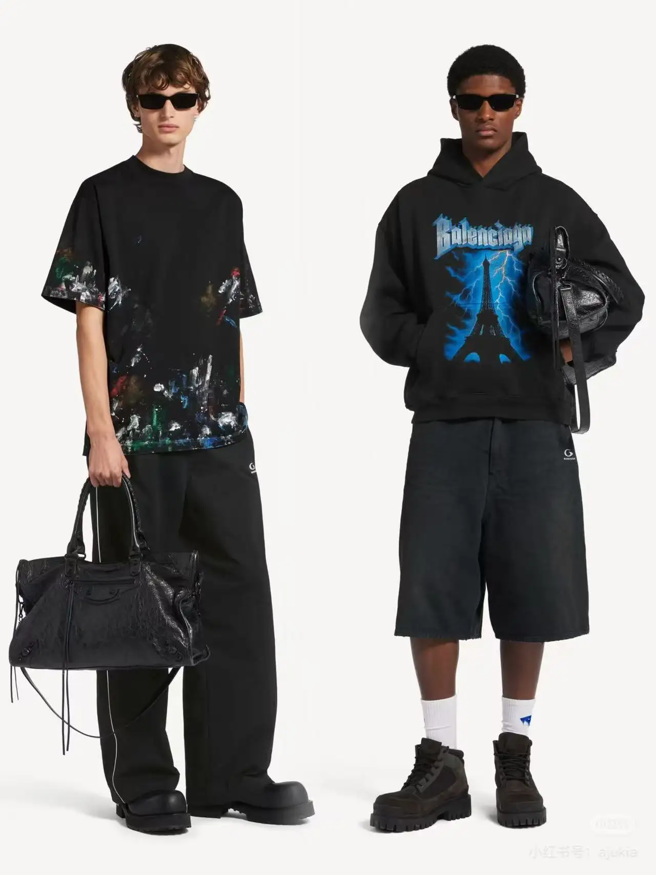 Paint-Splatter Embroidered Cotton T-Shirt D16020058