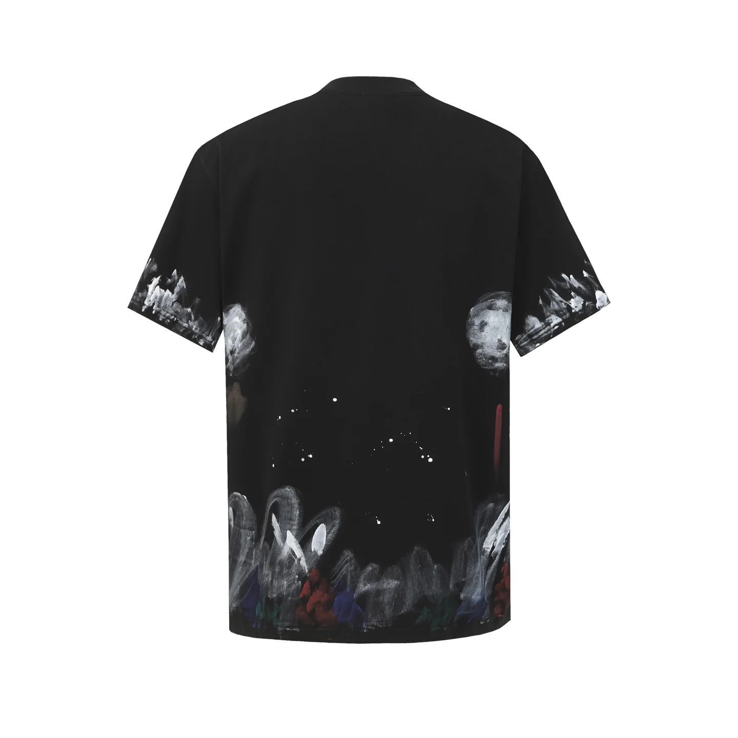 Paint-Splatter Embroidered Cotton T-Shirt D16020060 — view 2