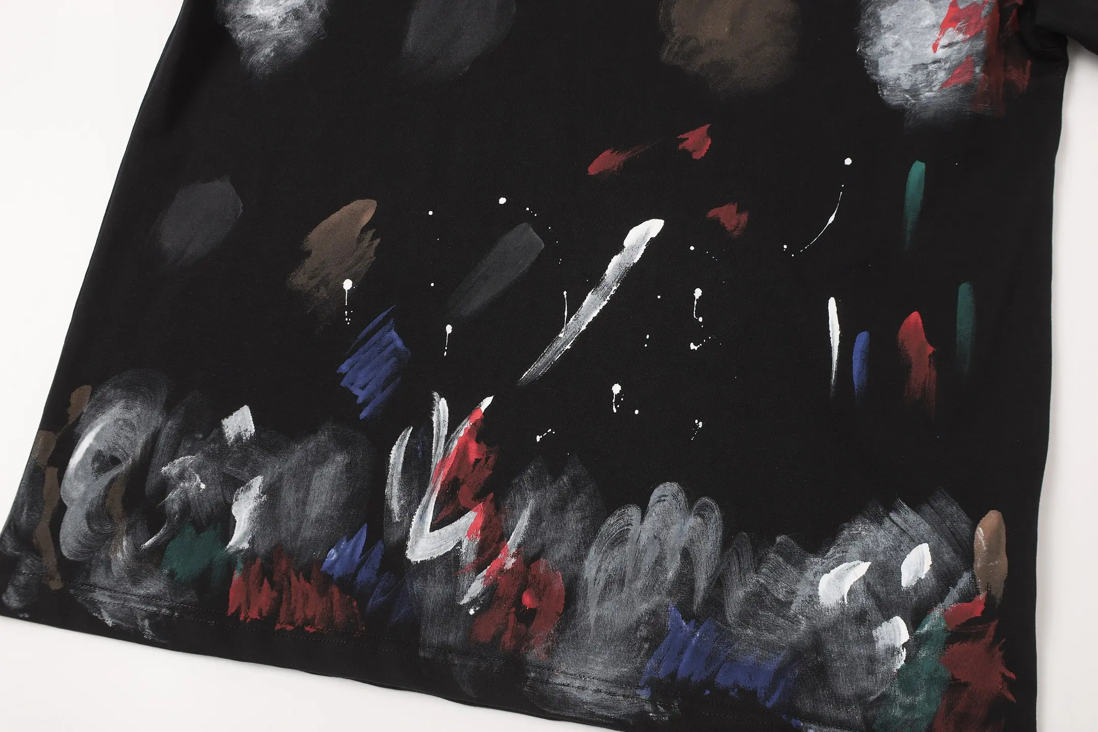 Paint-Splatter Embroidered Cotton T-Shirt D16020060 — view 4