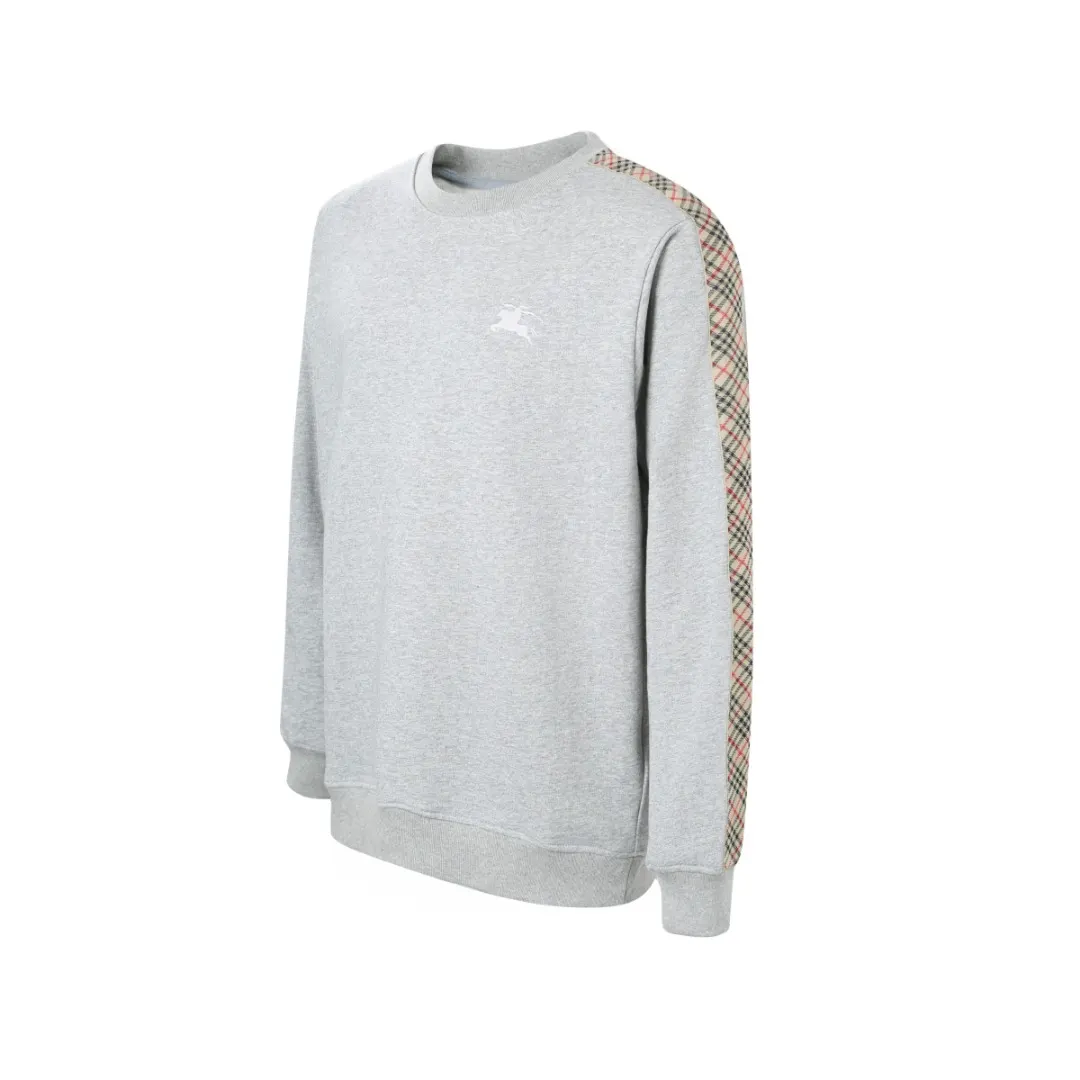 Check-Trim Cotton-Blend Sweatshirt D16521664 — view 2