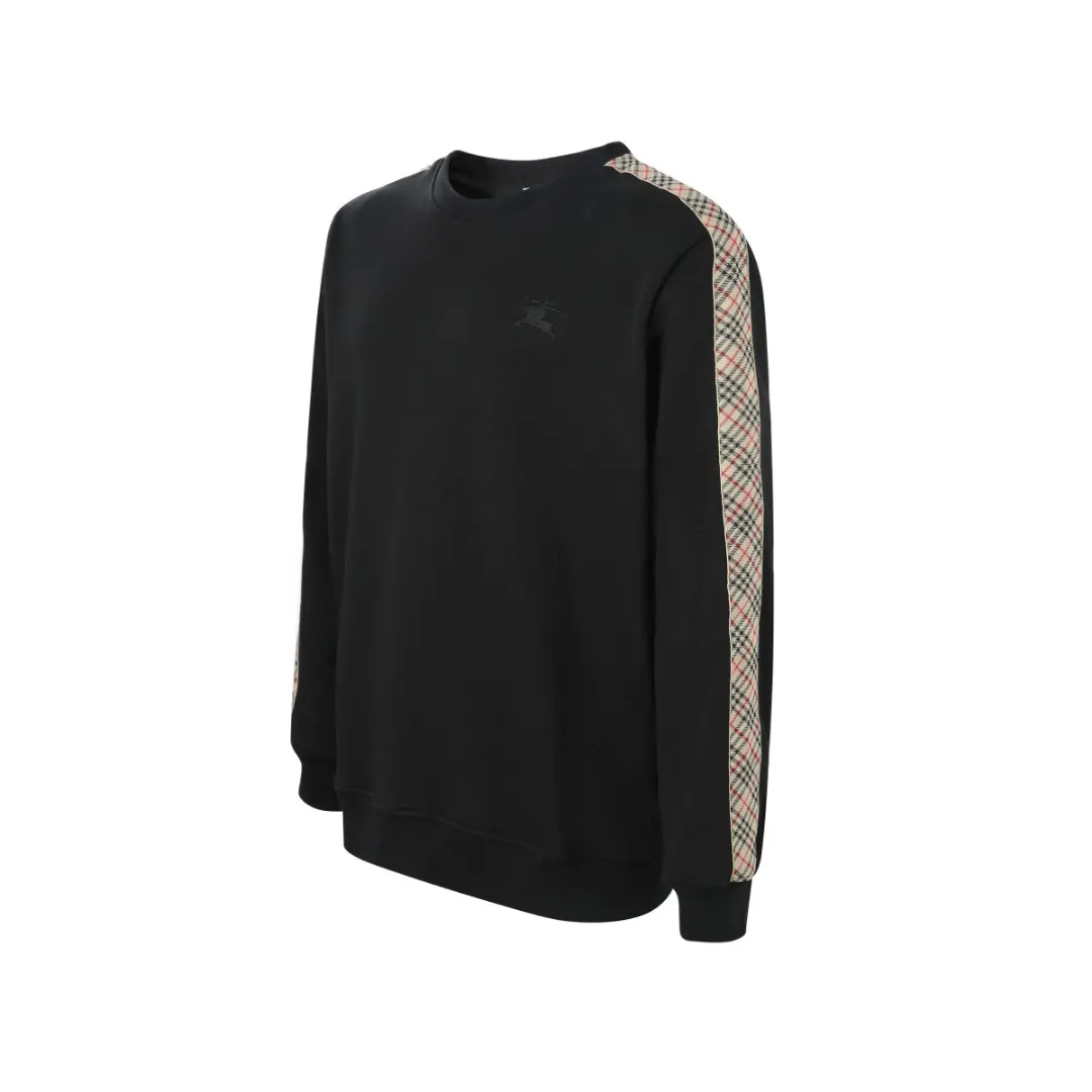 Check-Trim Cotton-Blend Sweatshirt D16521666 — view 2