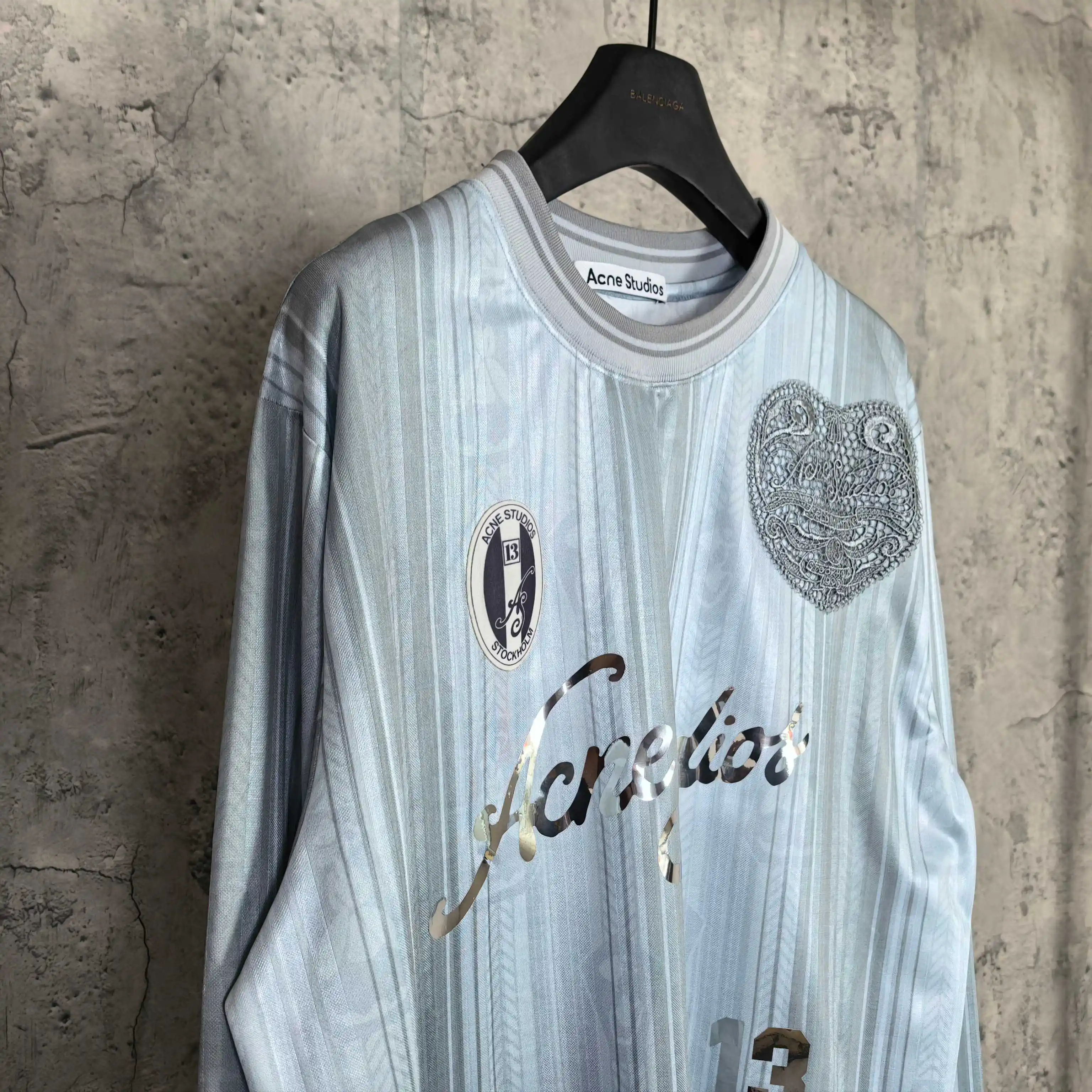 Logo-Print Long-Sleeved Football Jersey D16524579 — view 7