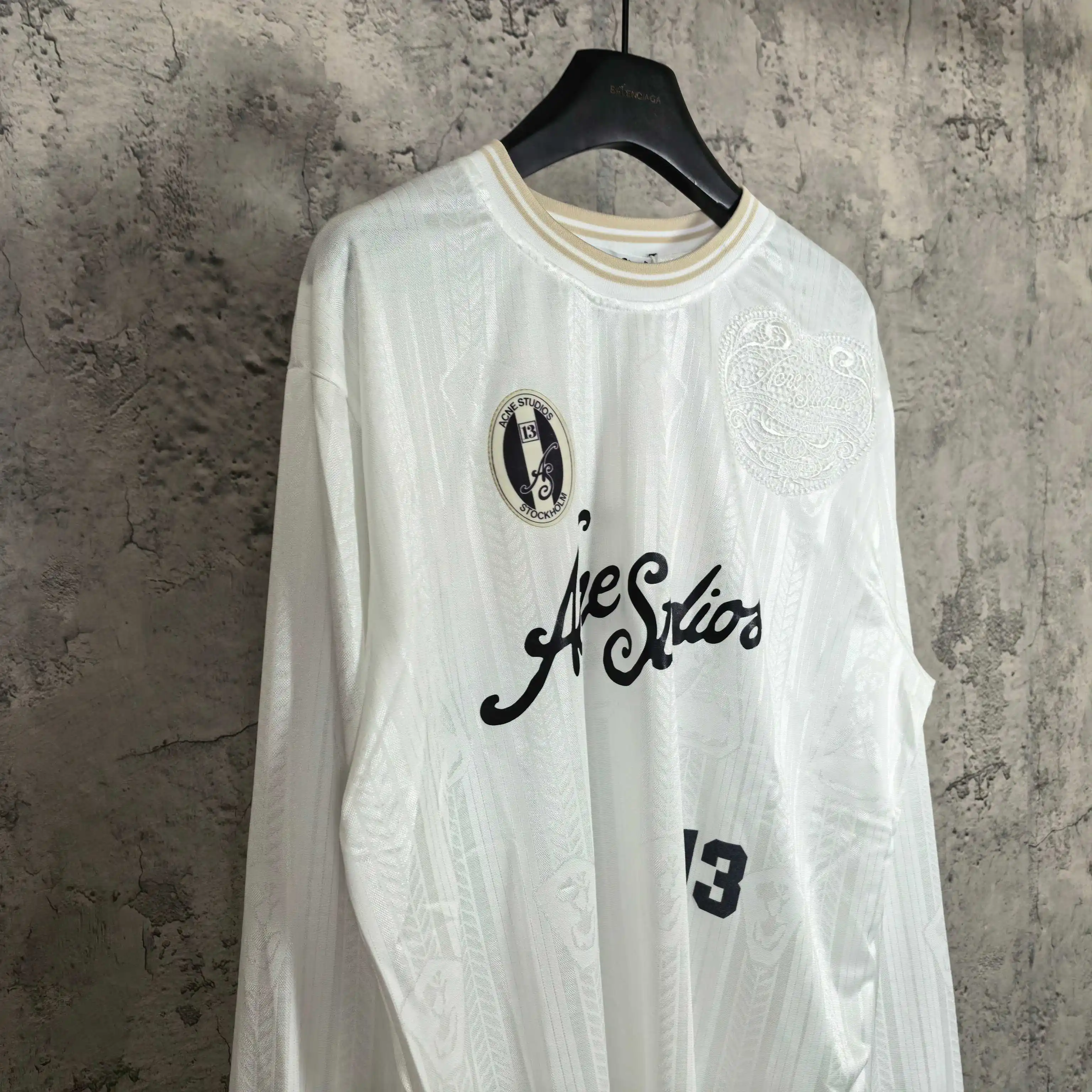 Logo-Print Long-Sleeved Football Jersey D16524578 — view 7