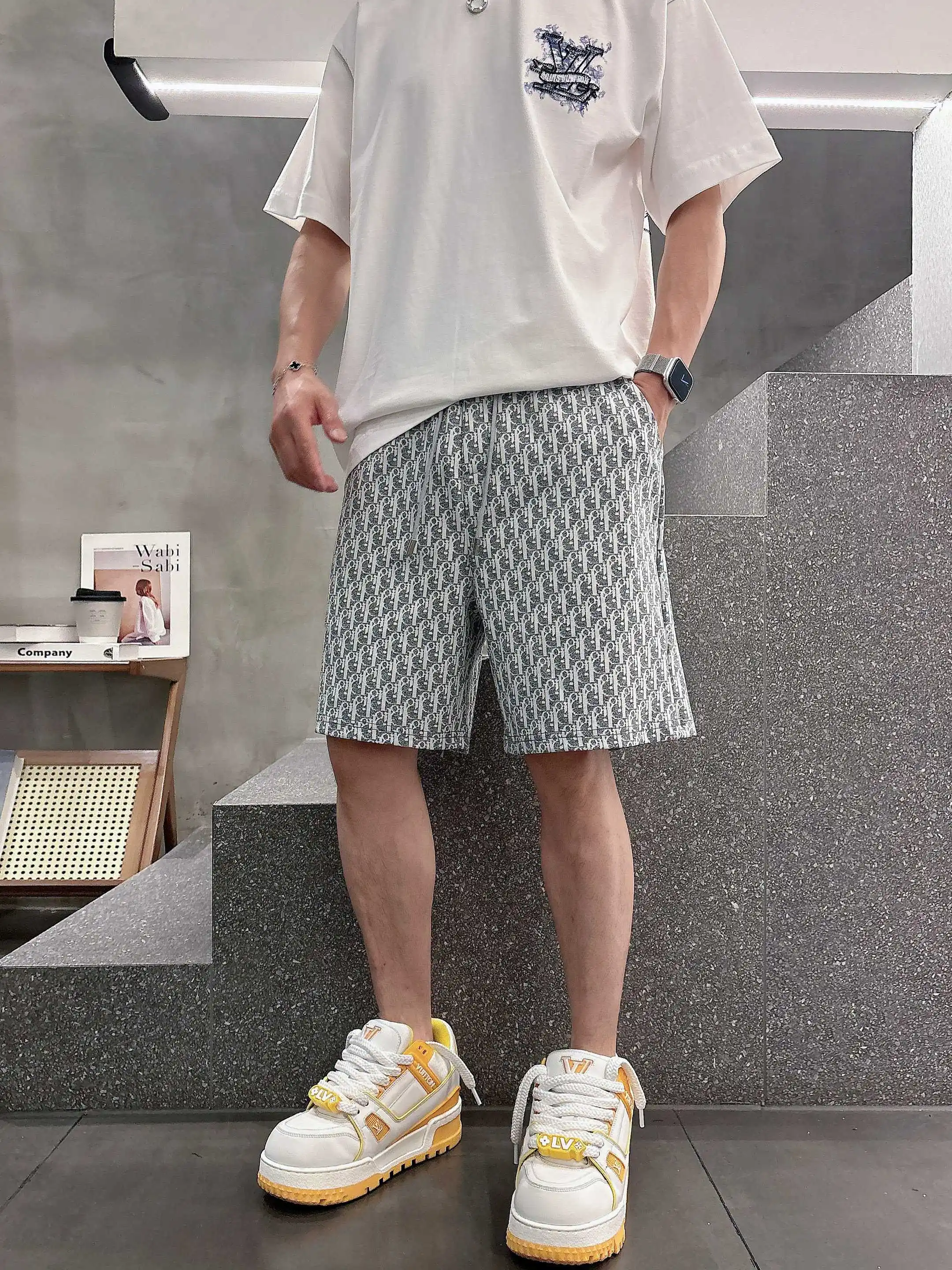 Oblique Jacquard Cotton Shorts D16519013 — view 3