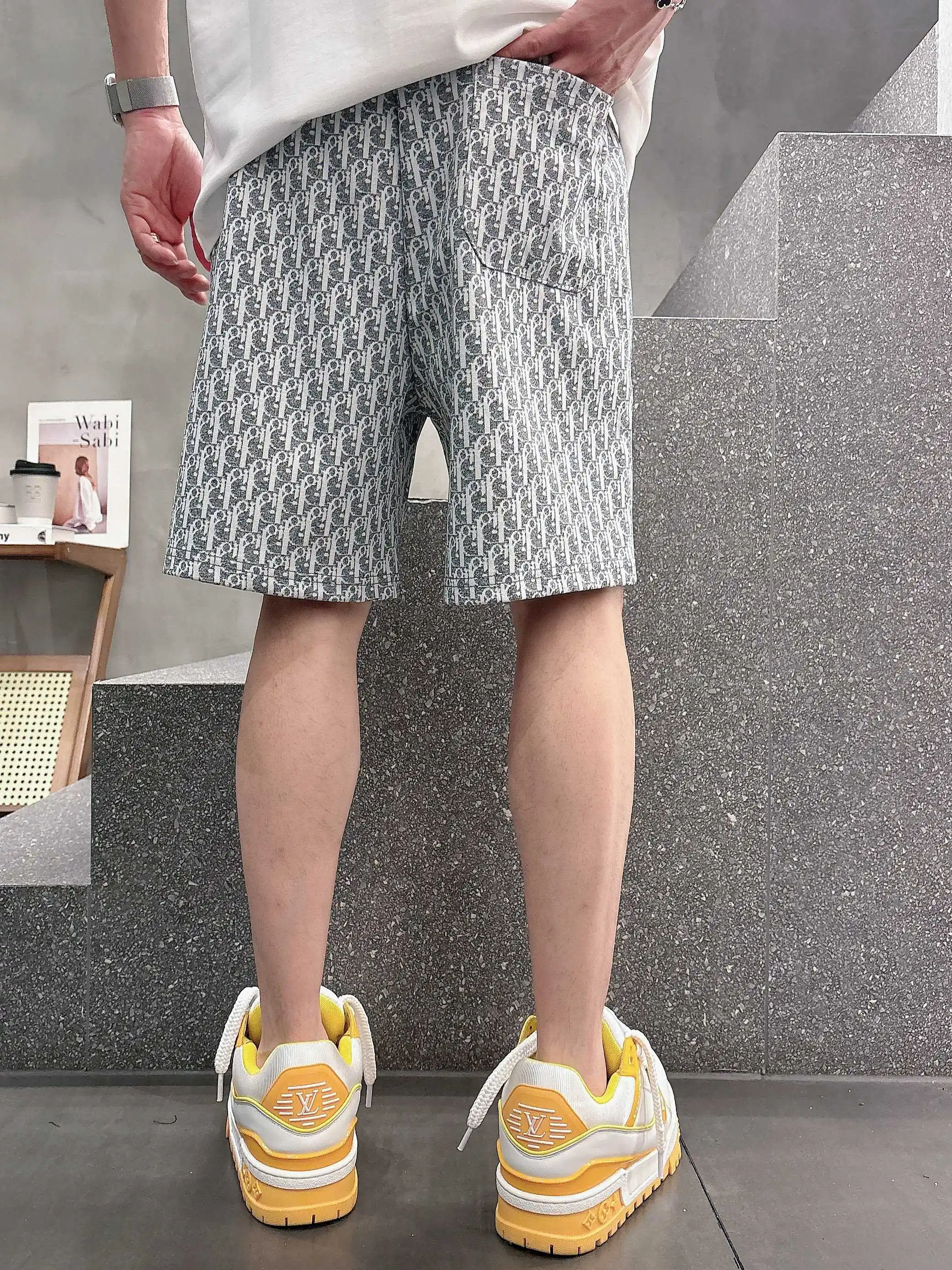 Oblique Jacquard Cotton Shorts D16519013 — view 5