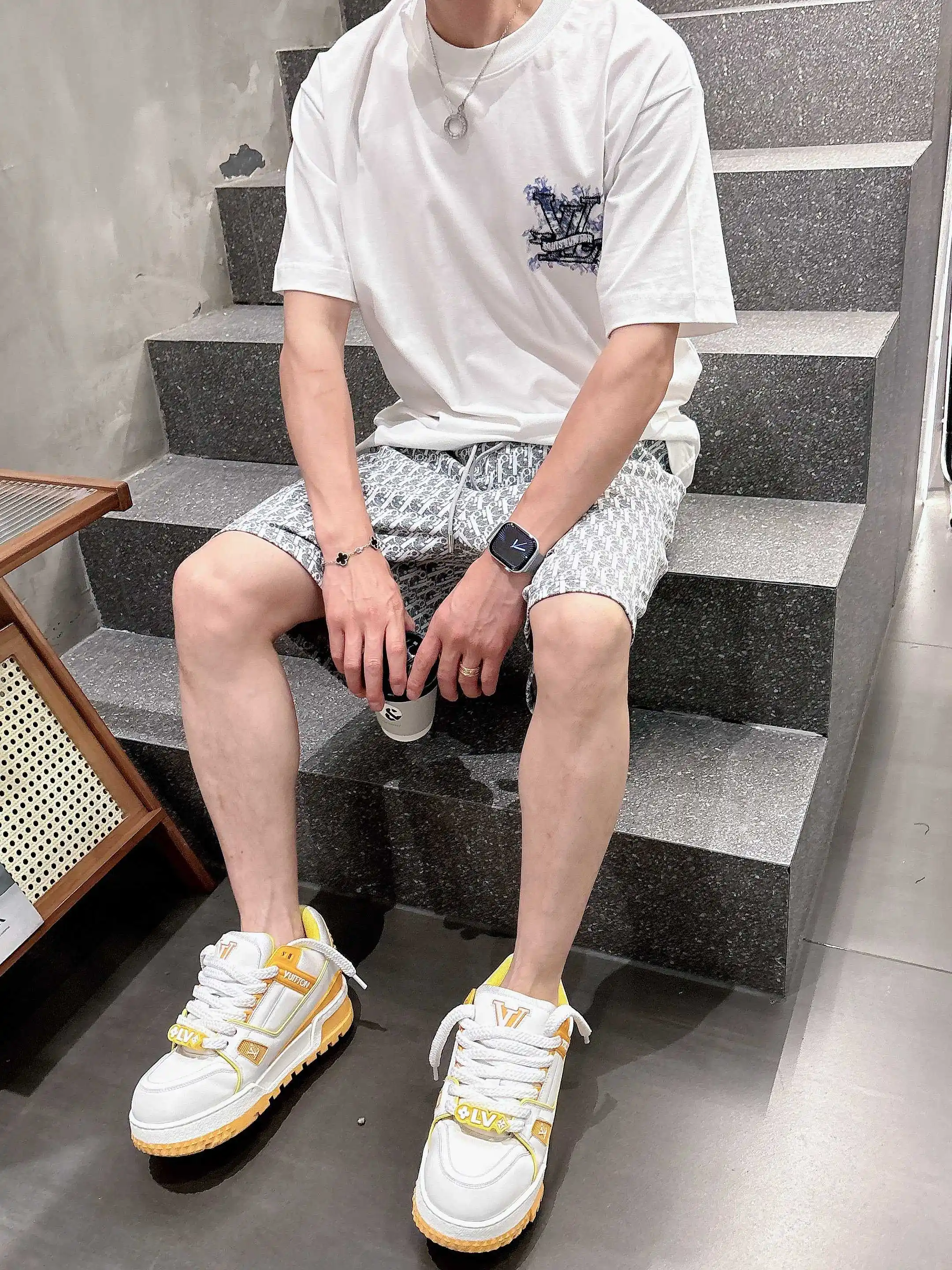 Oblique Jacquard Cotton Shorts D16519013 — view 12