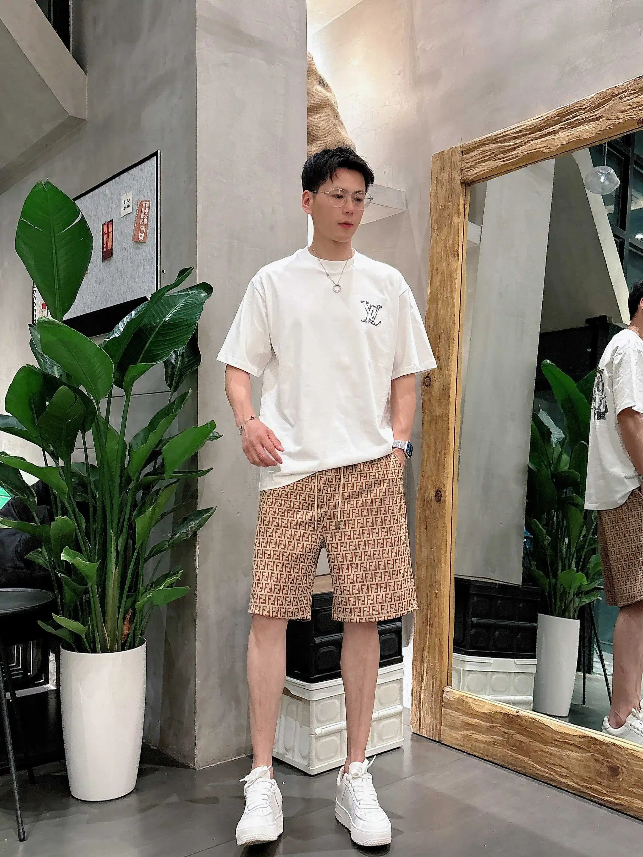 FF Monogram Jacquard Casual Shorts D16519007 — view 12