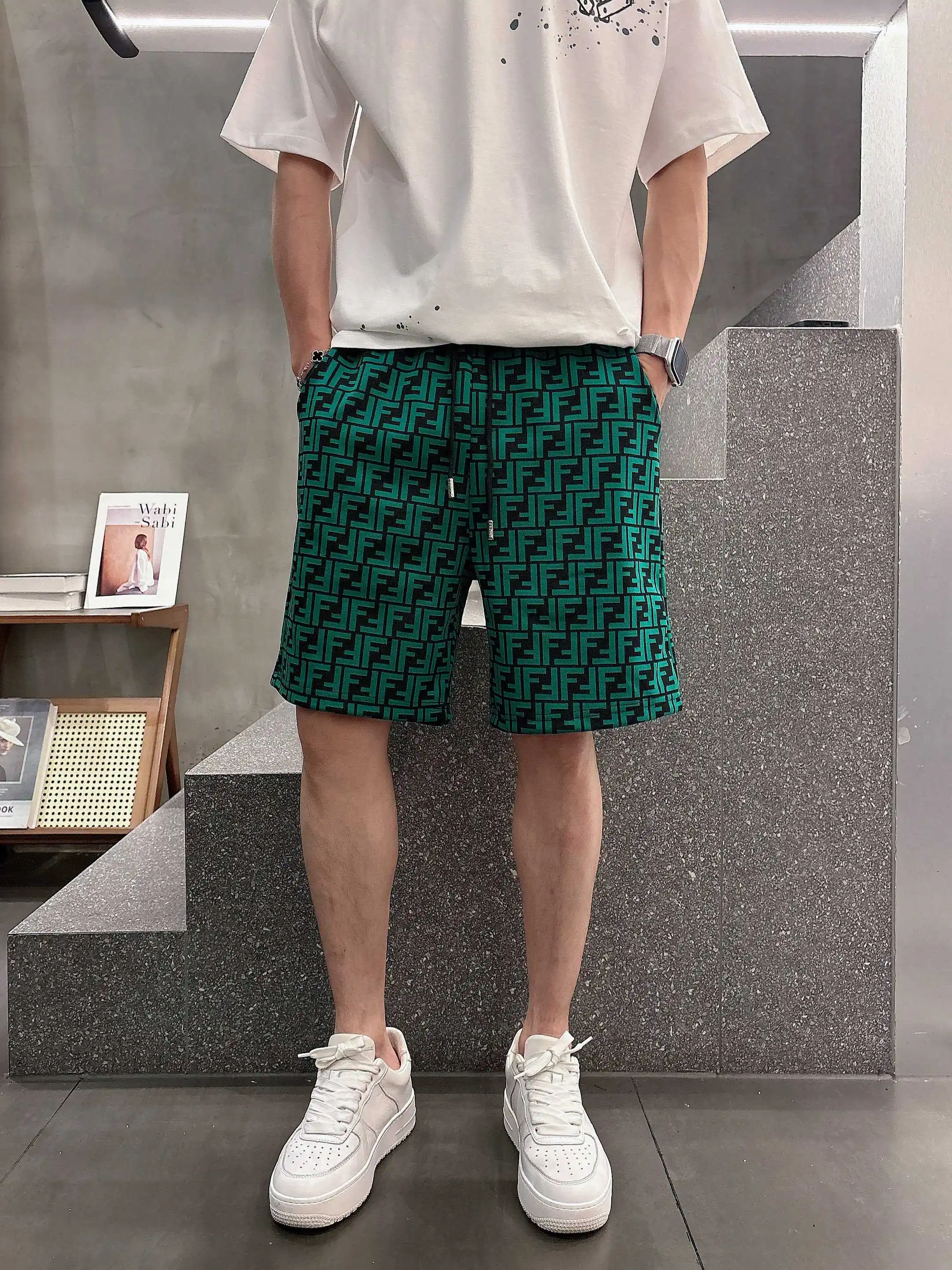 FF Monogram Jacquard Casual Shorts D16519004 — view 4