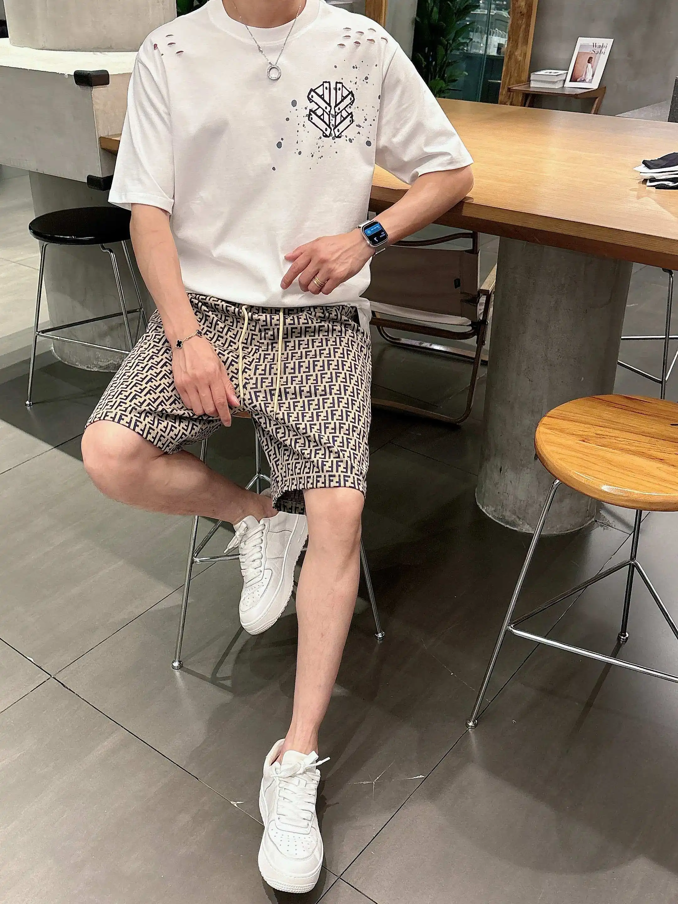 FF Monogram Jacquard Casual Shorts D16519006 — view 12