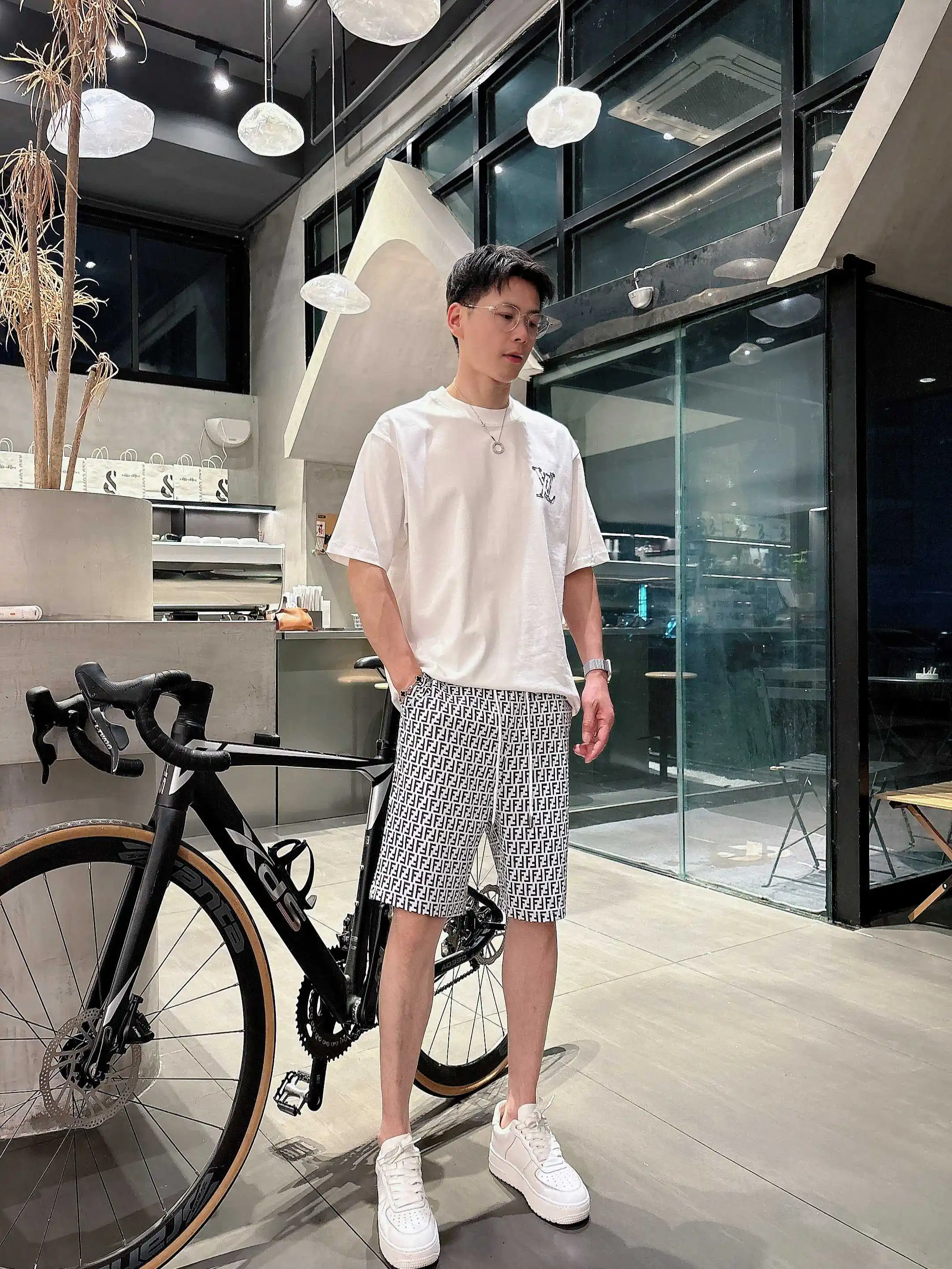 FF Monogram Jacquard Casual Shorts D16519005 — view 11