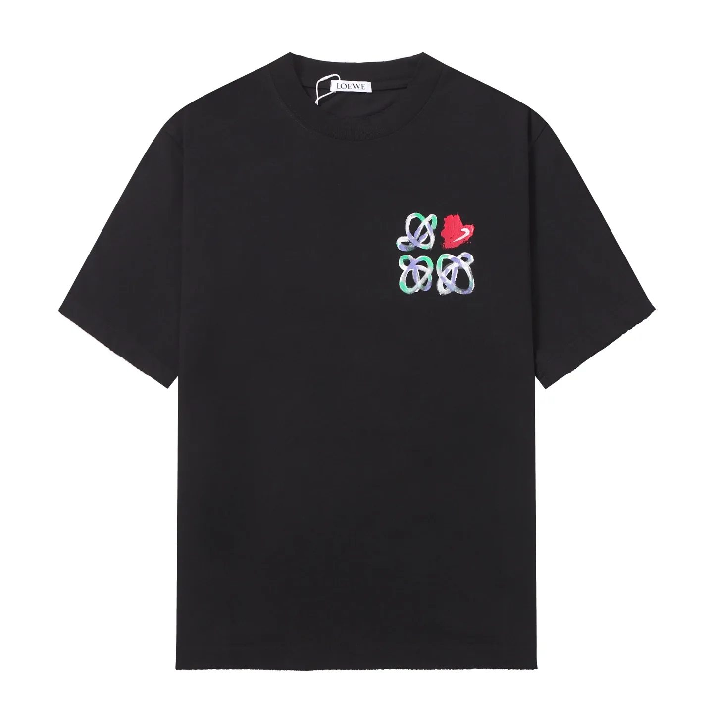 Hand-Painted Anagram Logo Cotton T-Shirt D16513301