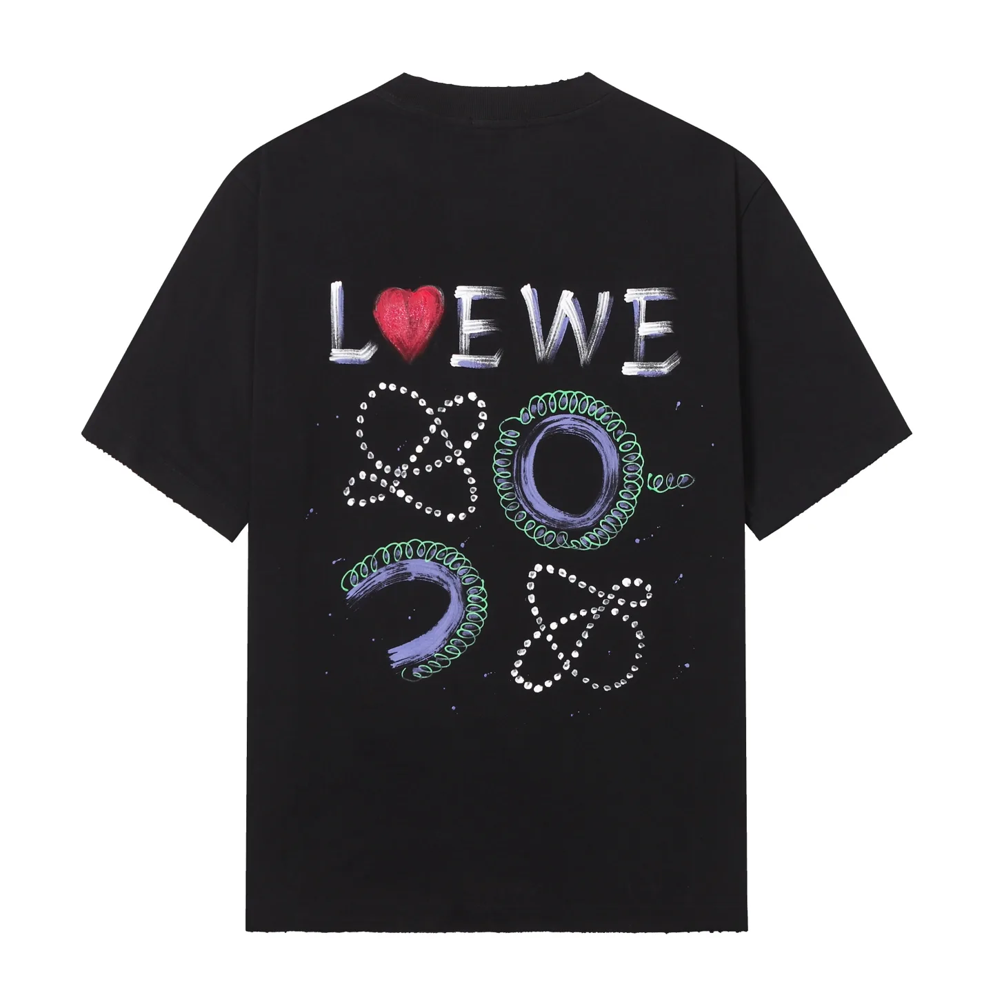 Hand-Painted Anagram Logo Cotton T-Shirt D16513301 — view 2
