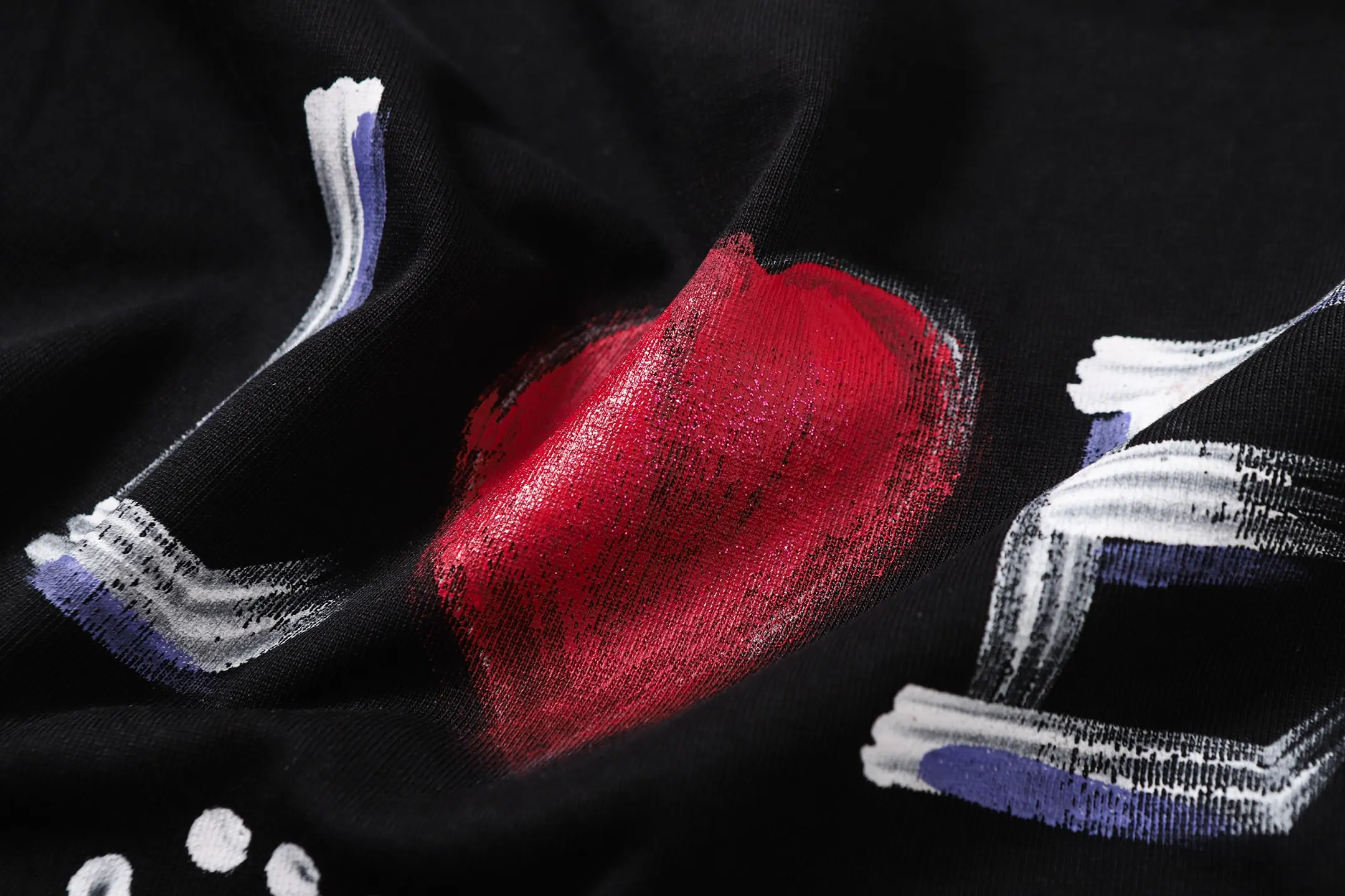 Hand-Painted Anagram Logo Cotton T-Shirt D16513301 — view 9
