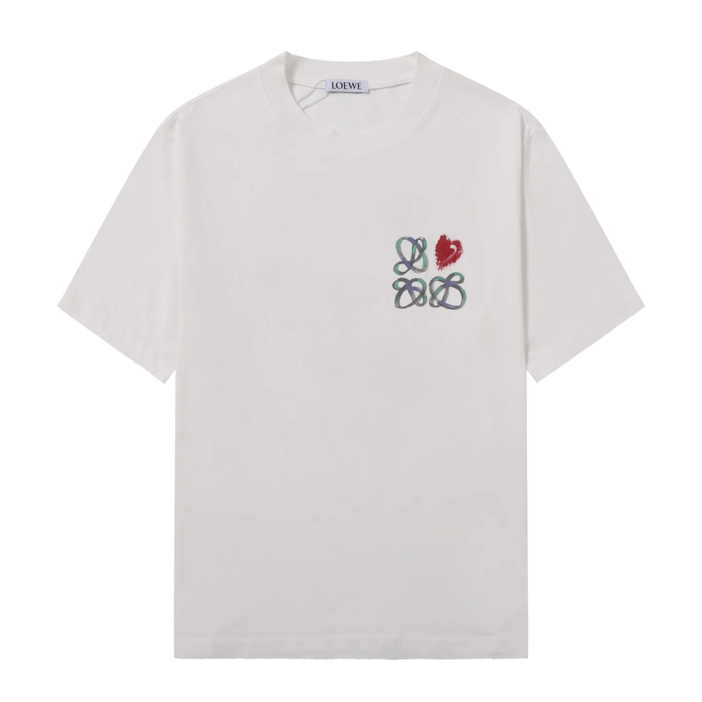 Hand-Painted Anagram Logo Cotton T-Shirt D16513302