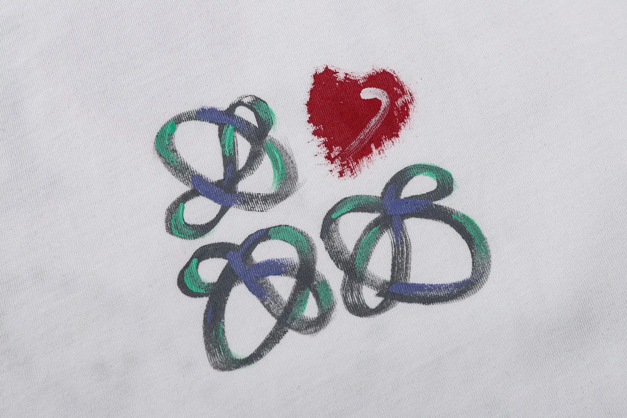 Hand-Painted Anagram Logo Cotton T-Shirt D16513302 — view 5