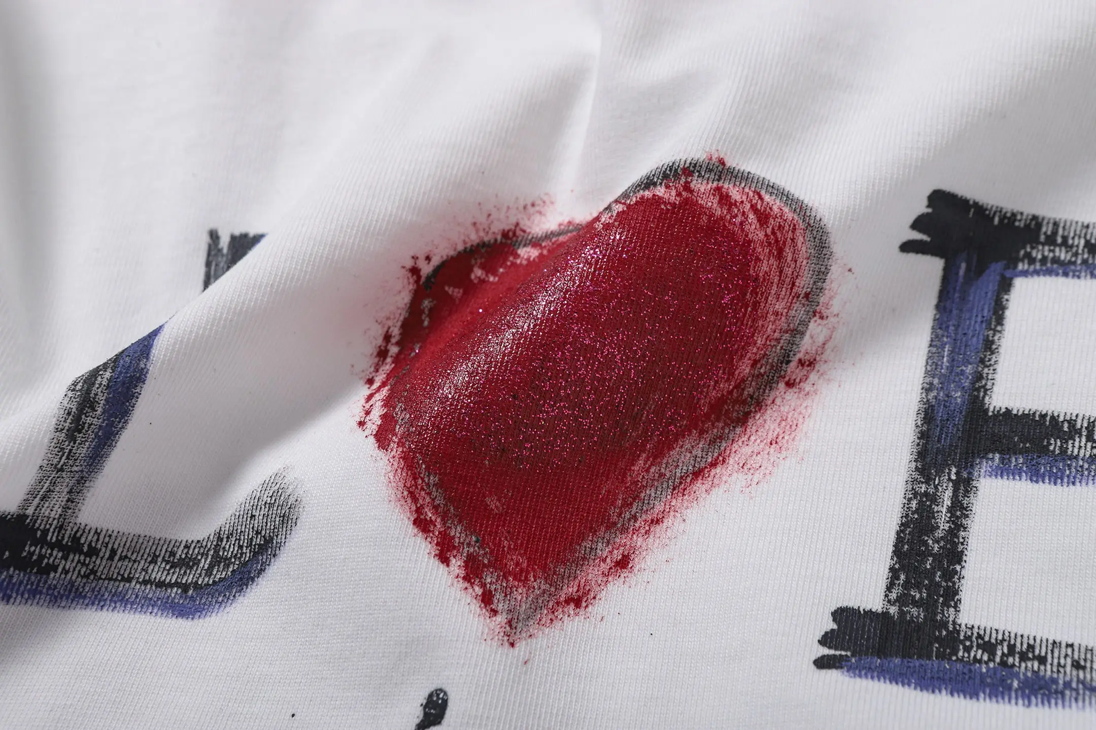 Hand-Painted Anagram Logo Cotton T-Shirt D16513302 — view 11