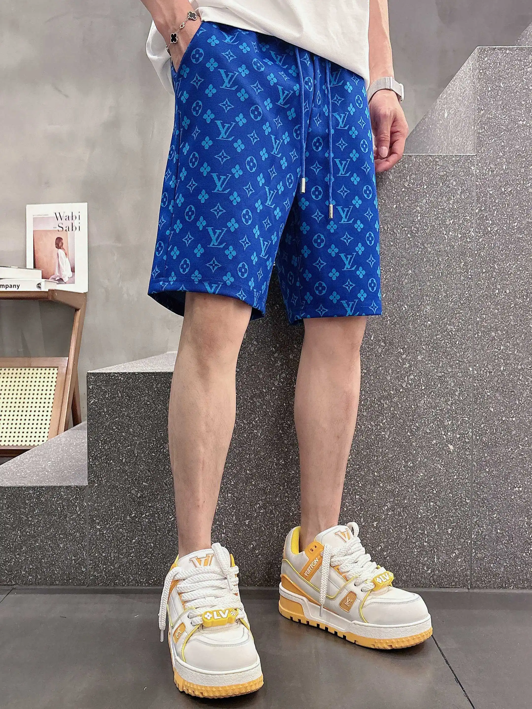 Monogram Jacquard Drawstring Shorts D16519036 — view 4
