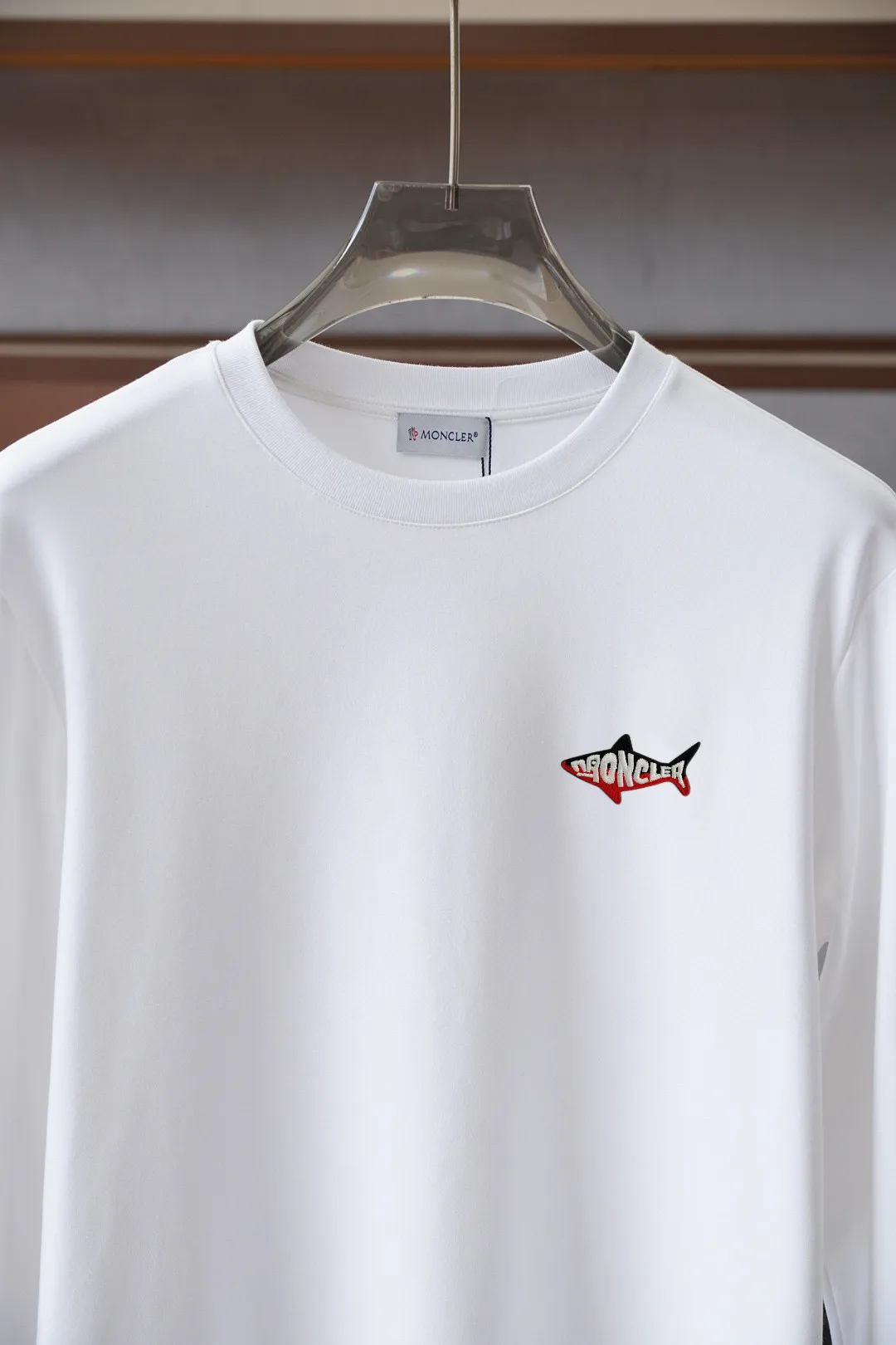 Logo-Embroidered Long-Sleeved Cotton T-Shirt D16514431 — view 6