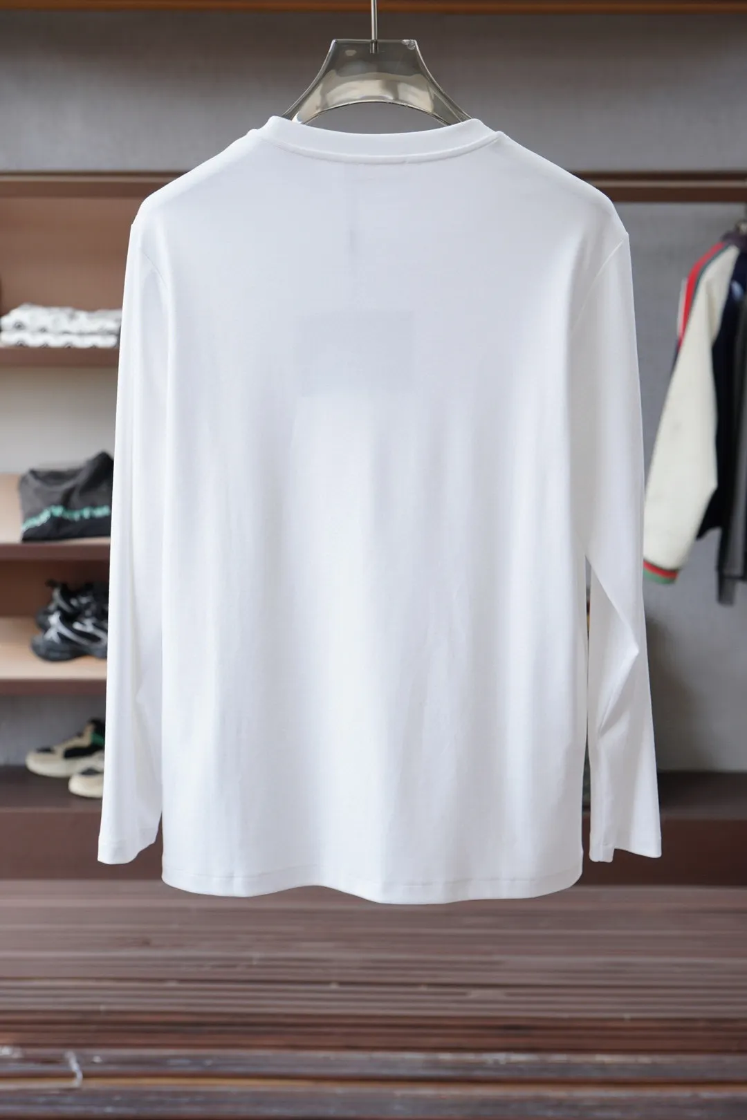 Logo-Appliqué Long-Sleeved Cotton T-Shirt D16514438 — view 5