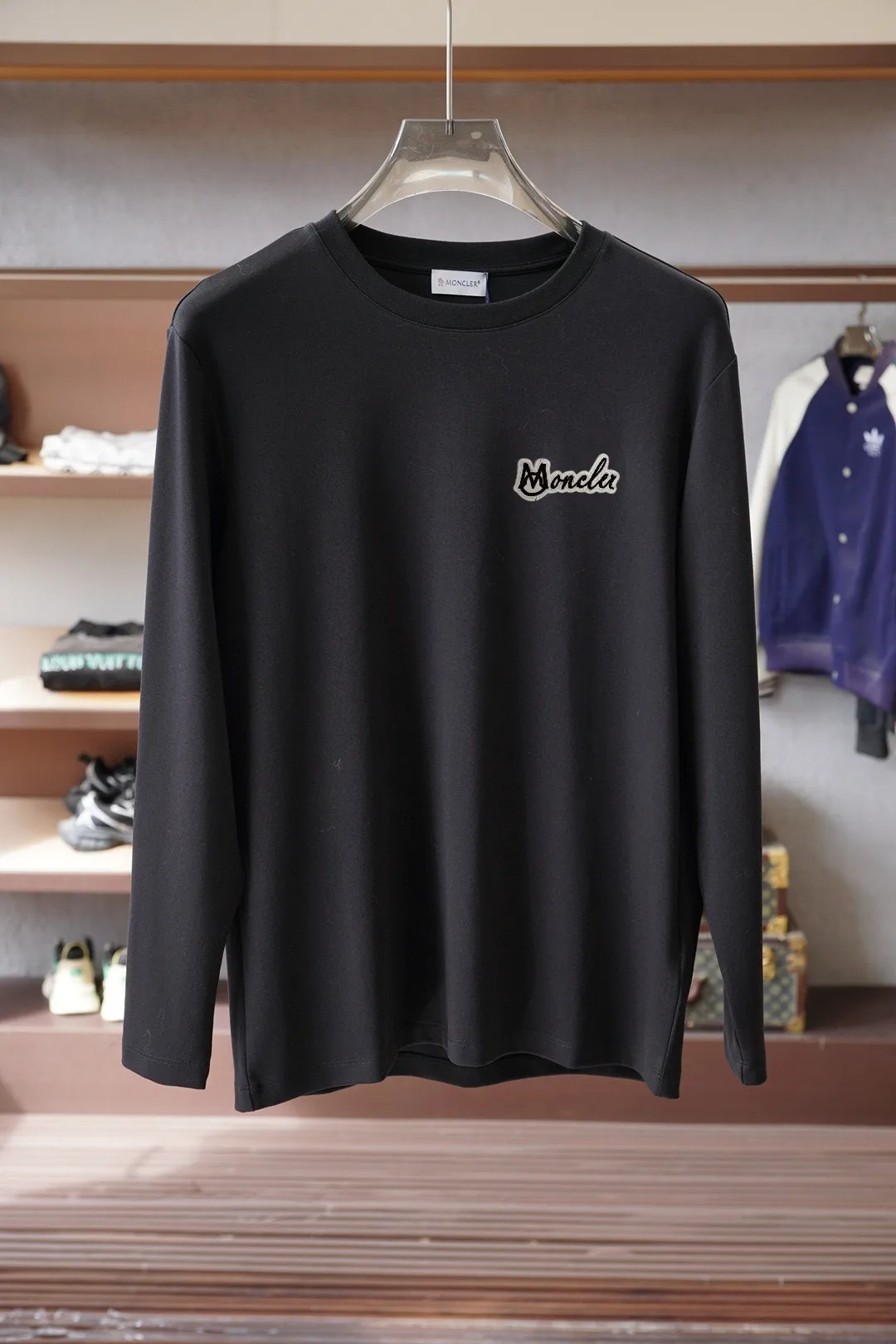 Logo-Embroidered Long-Sleeved Cotton T-Shirt D16514425 — view 2