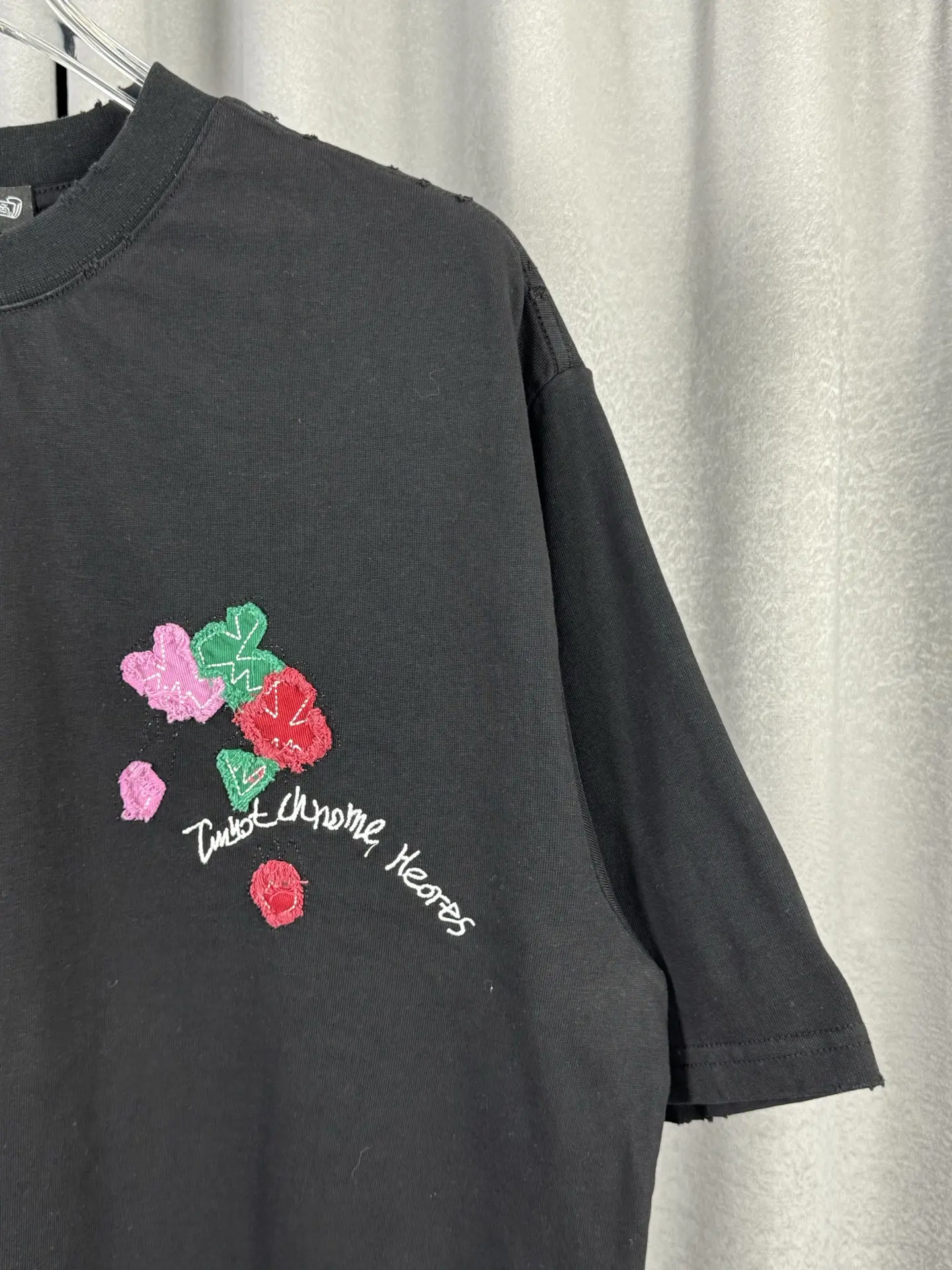Chrome Hearts Acid-Wash Distressed T-Shirt D16519589 — view 5
