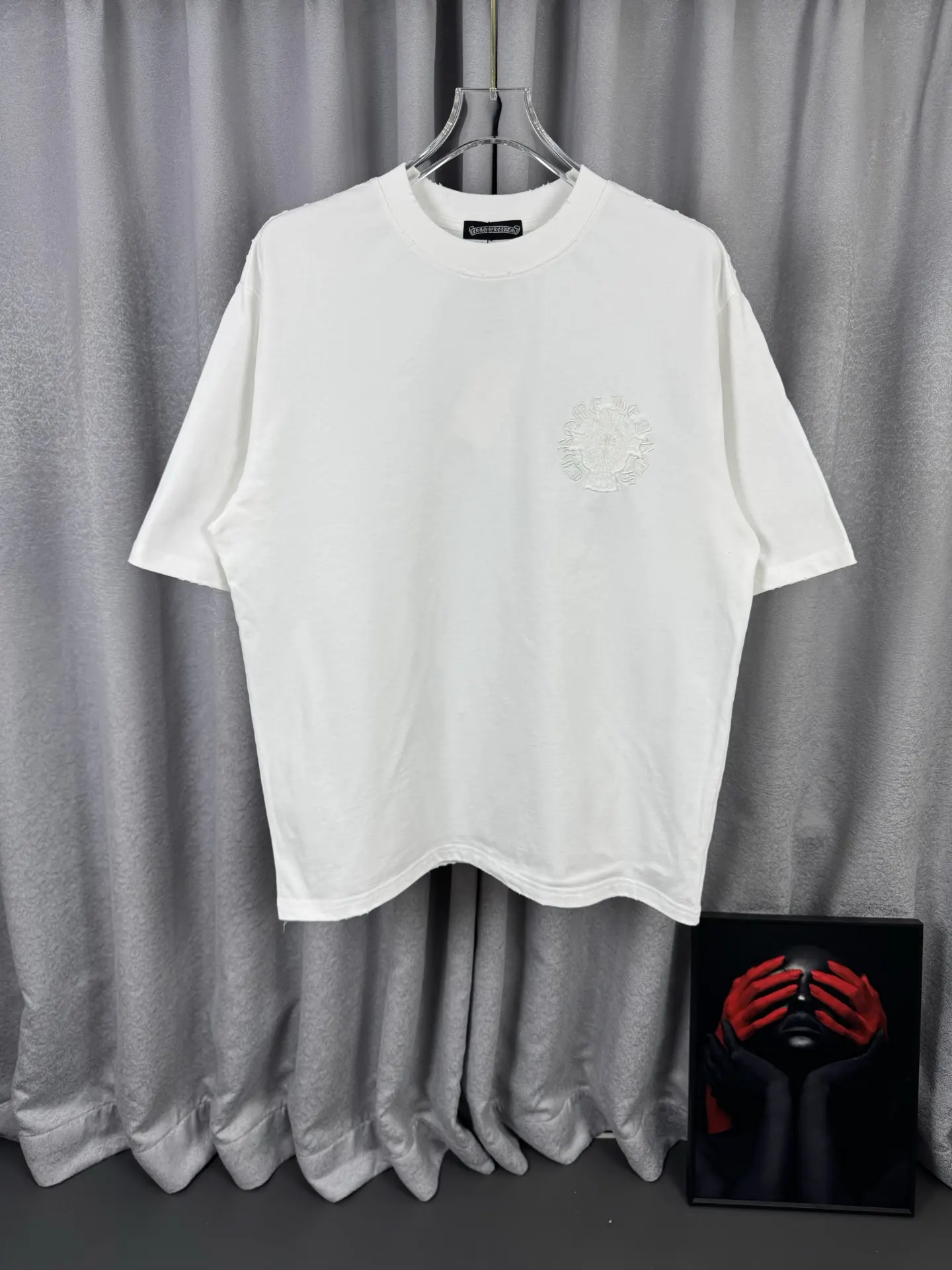 Chrome Hearts Distressed Acid-Wash Embroidered T-Shirt D16519590