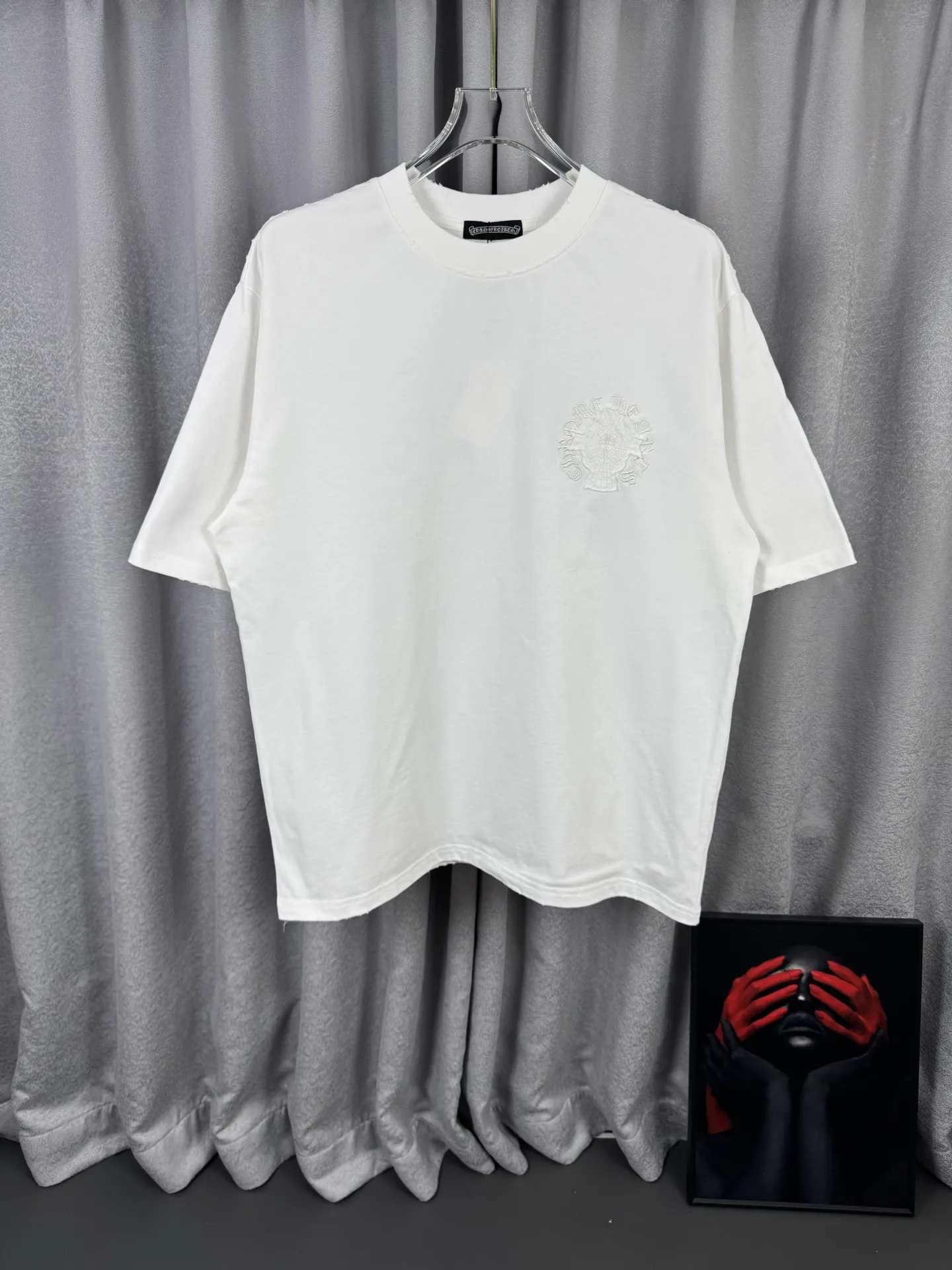Chrome Hearts Distressed Acid-Wash Embroidered T-Shirt D16519590