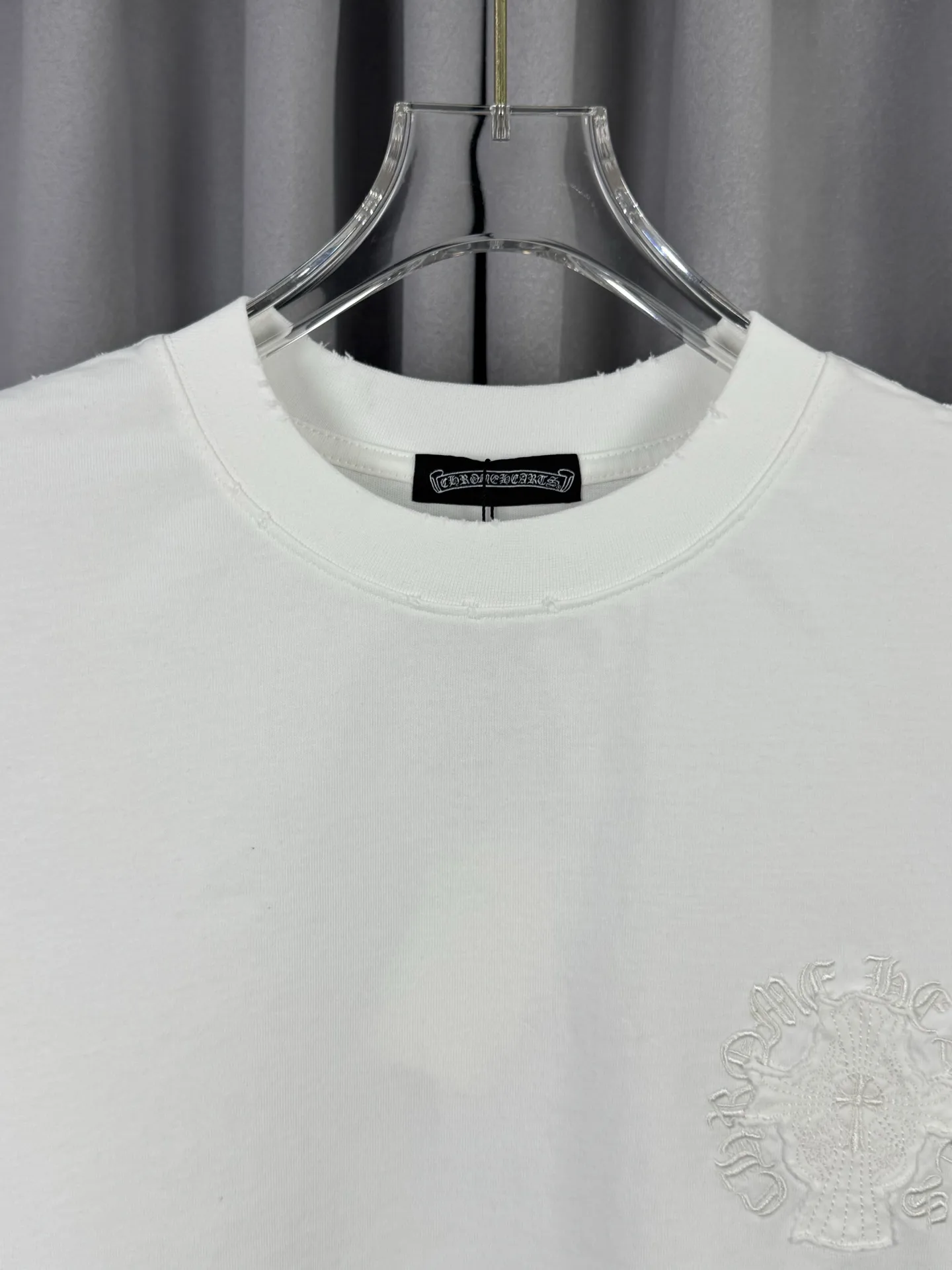 Chrome Hearts Distressed Acid-Wash Embroidered T-Shirt D16519590 — view 4