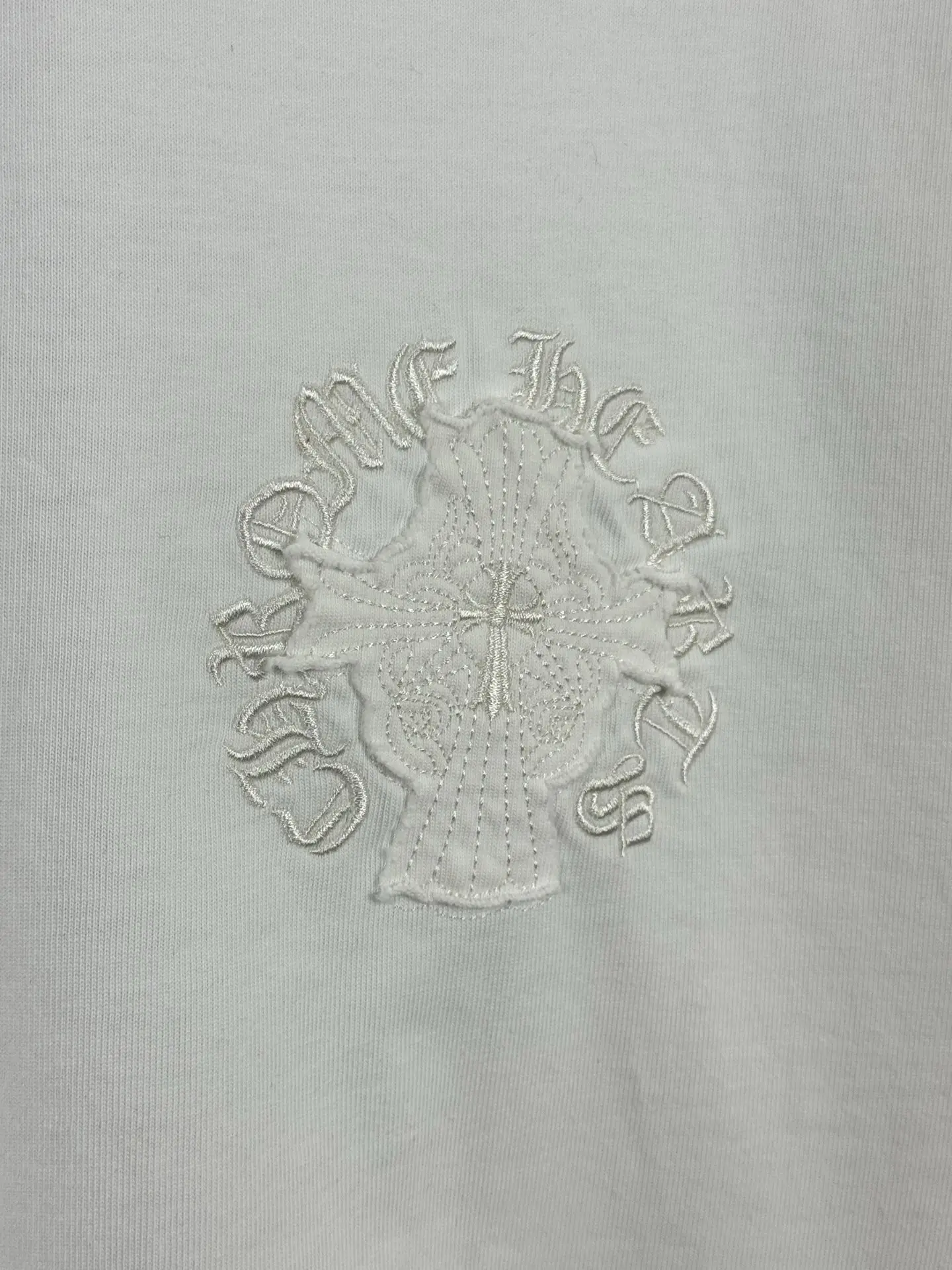 Chrome Hearts Distressed Acid-Wash Embroidered T-Shirt D16519590 — view 6