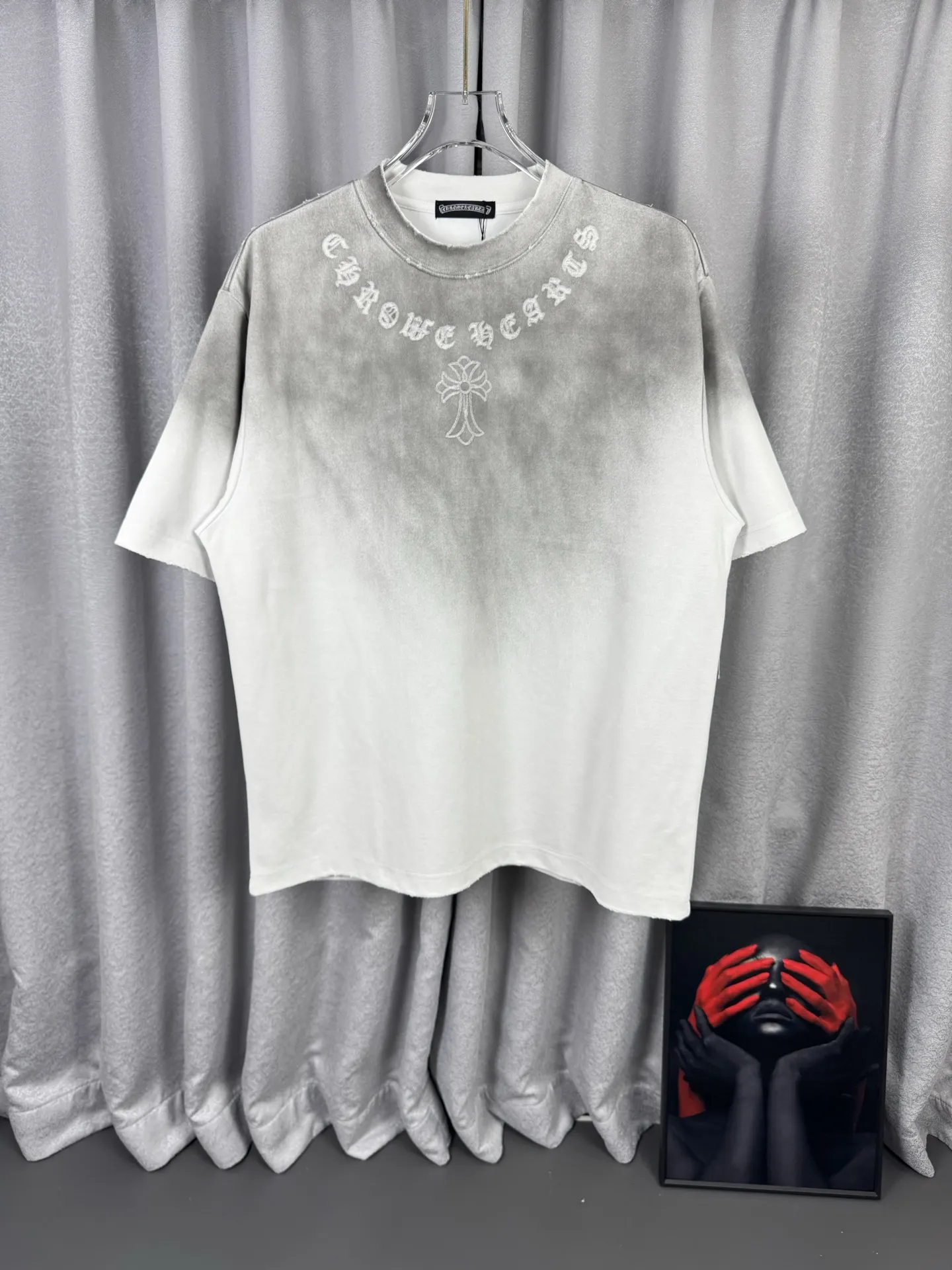 Acid-Wash Embroidered Logo T-Shirt D16519598