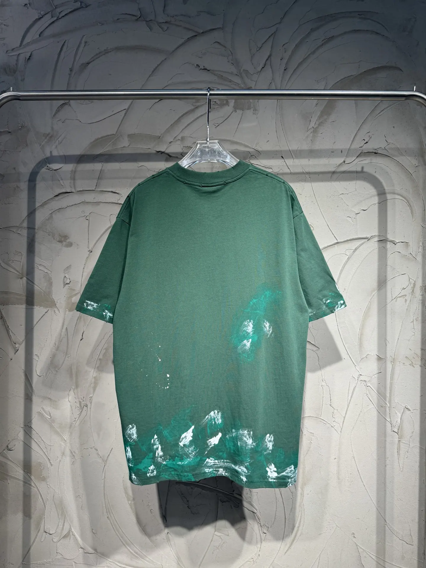 Paint-Splatter Distressed Oversized T-Shirt D17024325 — view 2