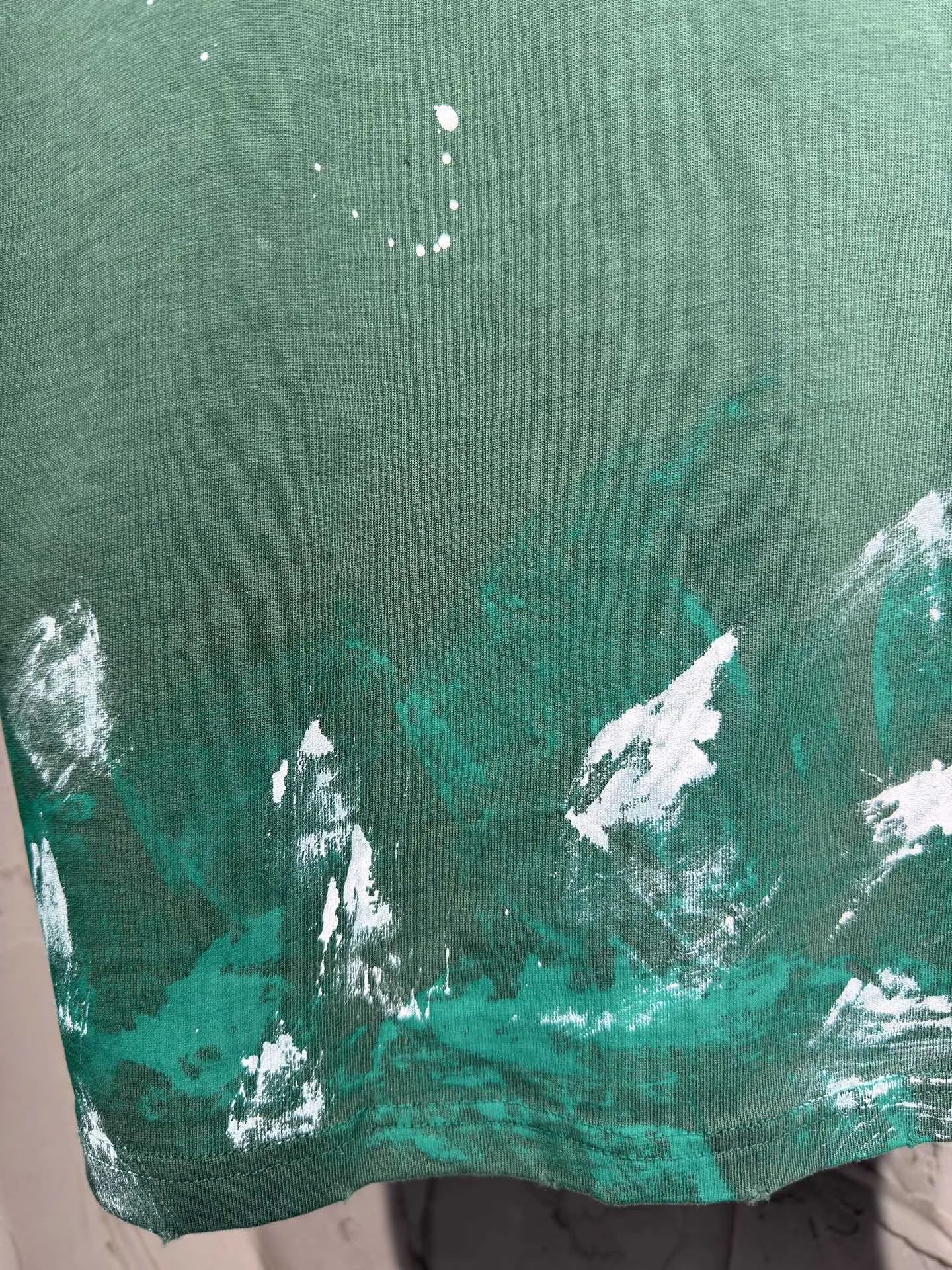 Paint-Splatter Distressed Oversized T-Shirt D17024325 — view 14