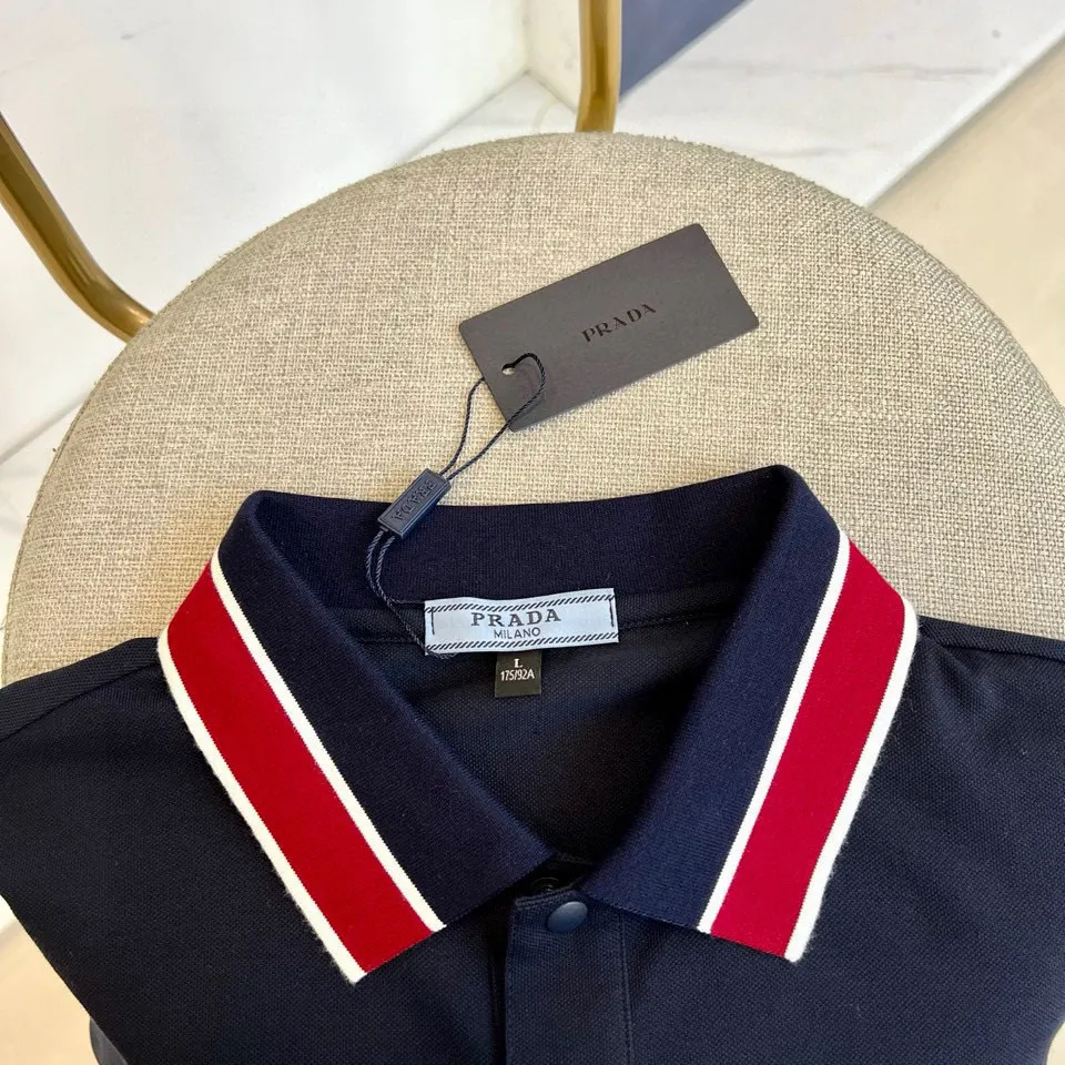 Contrast-Trim Cotton-Blend Polo Shirt D17014451 — view 4