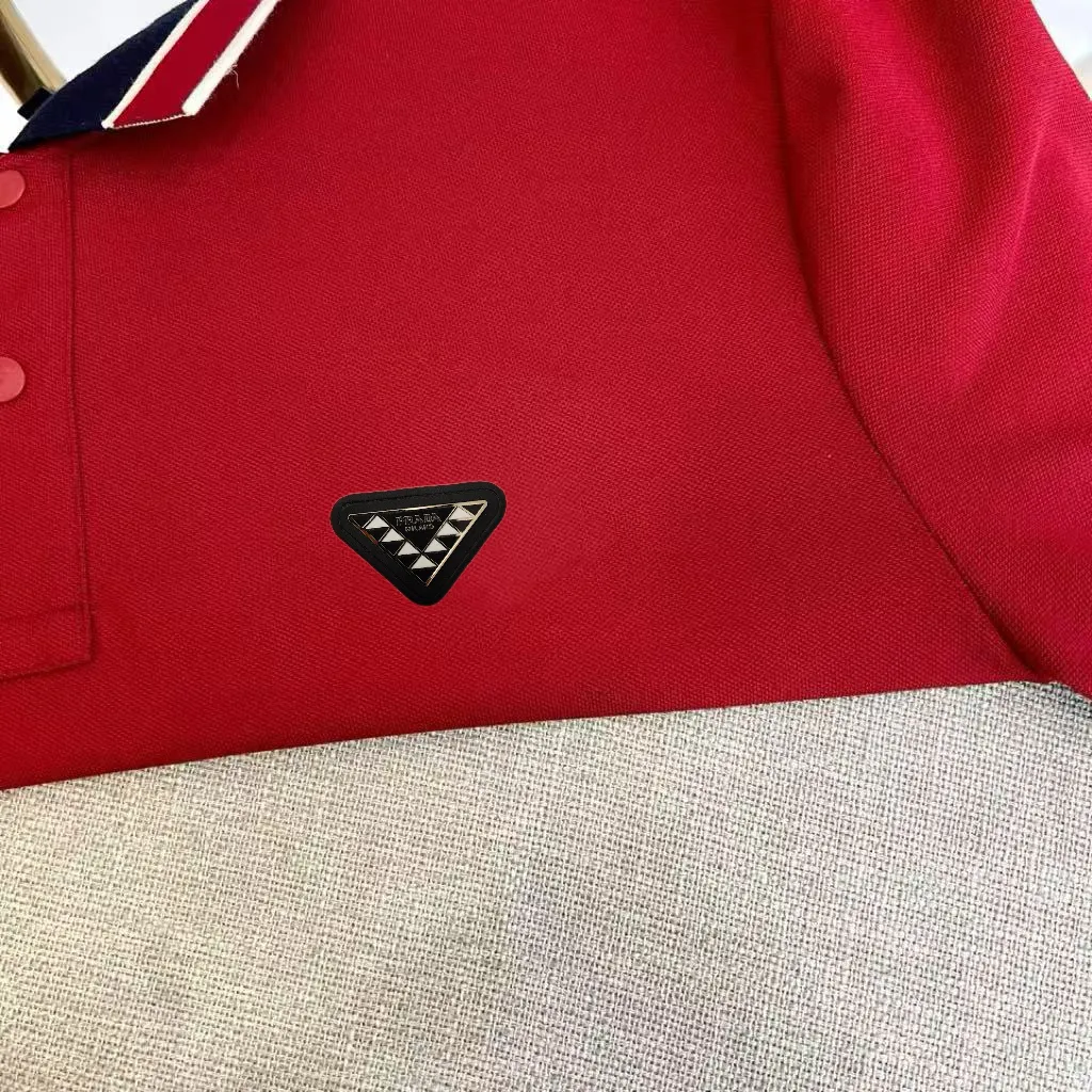 Logo-Patch Tipped Cotton-Blend Polo Shirt D17014449 — view 3