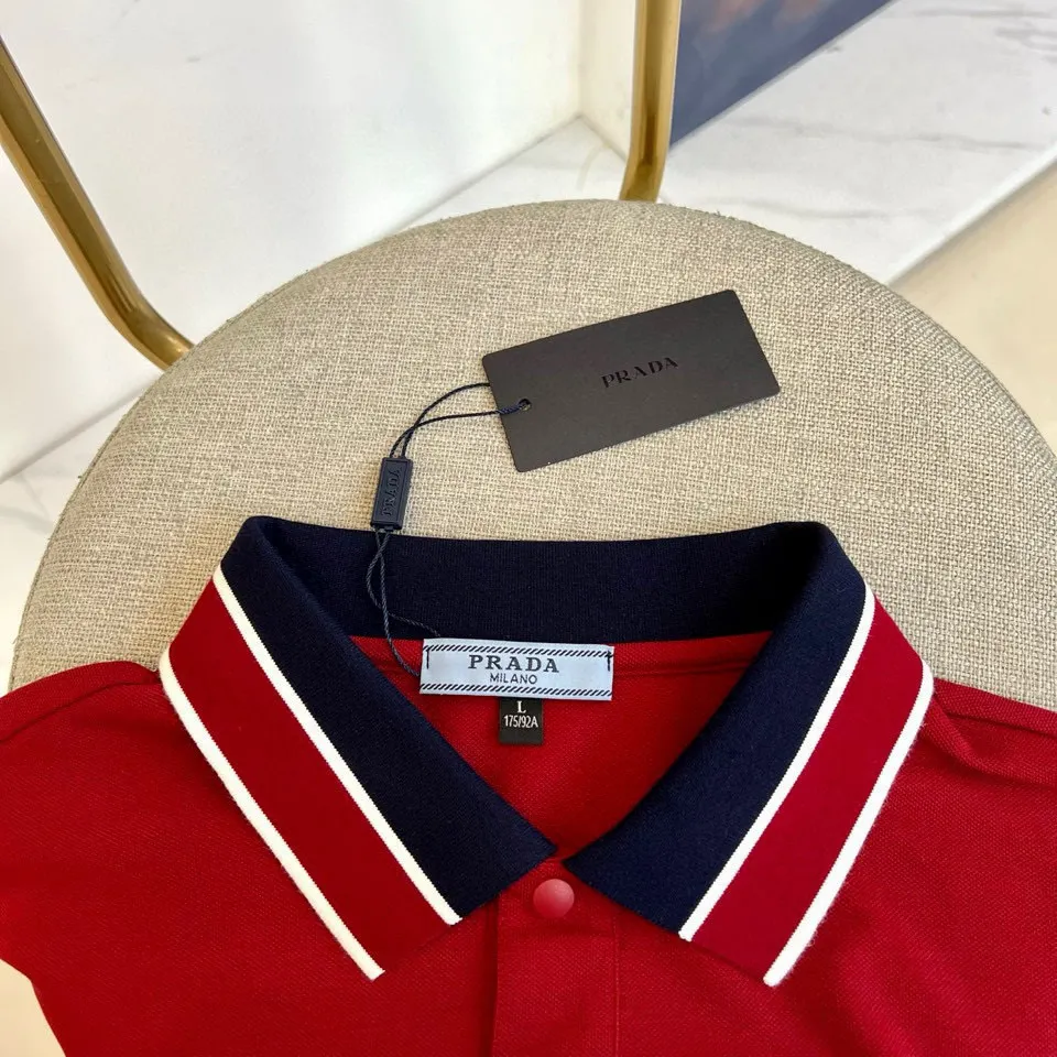 Logo-Patch Tipped Cotton-Blend Polo Shirt D17014449 — view 4
