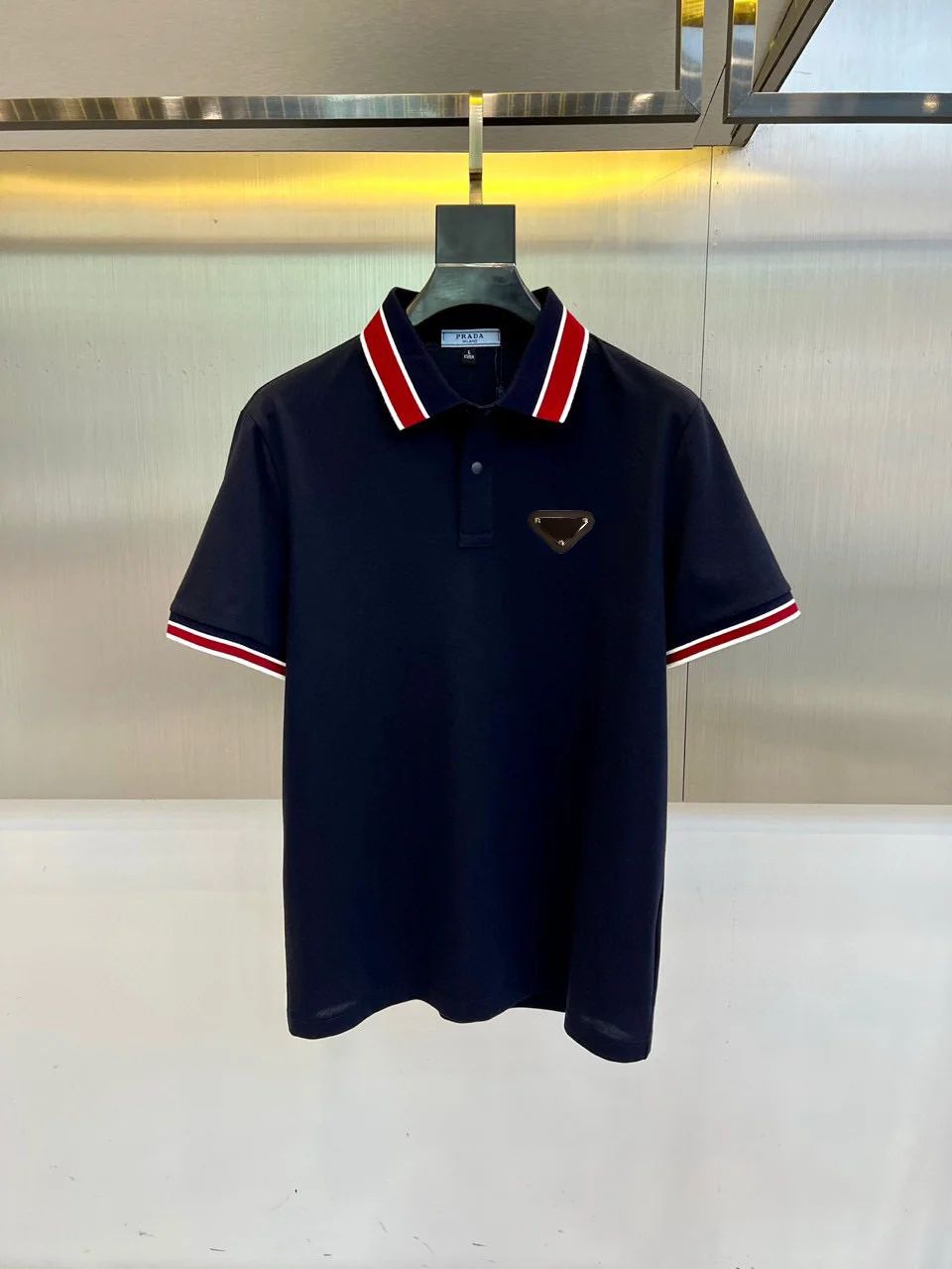 Contrast-Trim Cotton-Blend Polo Shirt D17014457