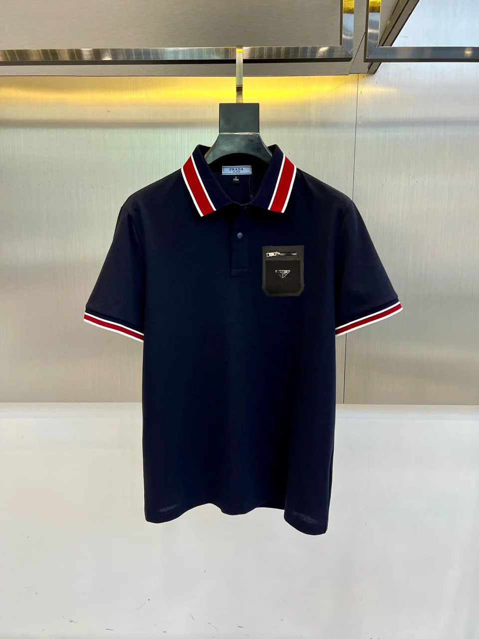 Contrast Trim Cotton-Blend Polo Shirt D17014460