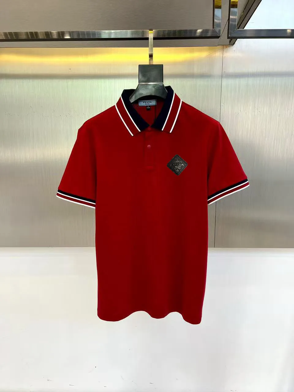Contrast-Trim Cotton-Blend Polo Shirt D17014455