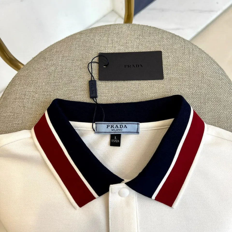 Contrast-Trim Cotton-Blend Polo Shirt D17014456 — view 4
